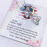 To My Nurse Wife Forever Love Necklace, Anniversary Gift for Wife, Wife Birthday Gift, Nurse Graduation Jewelry Gifts