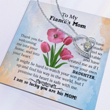 Necklace to my Fiancé's Mom, Gift from Her for Future Mother in Law to Be, Message Card Jewelry