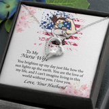 To My Nurse Wife Forever Love Necklace, Anniversary Gift for Wife, Wife Birthday Gift, Nurse Graduation Jewelry Gifts