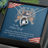 To My Police Wife Forever Love Necklace, Gift for Police Officer Wife, Police Wife Anniversary Present, Husband To Wife Birthday Gifts