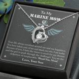 To My Marine Mom Forever Love Necklace, Military Mom Necklace, Gift For Mom Necklace, Marine Mom Gifts, Army Mom, Marine Necklace