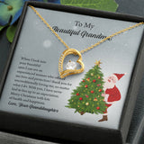 To My Beautiful Grandma Christmas Forever Love Necklace, Grandma Gift, Gift For Grandma from Granddaughter, Grandma Necklace, Grandma, New Grandma