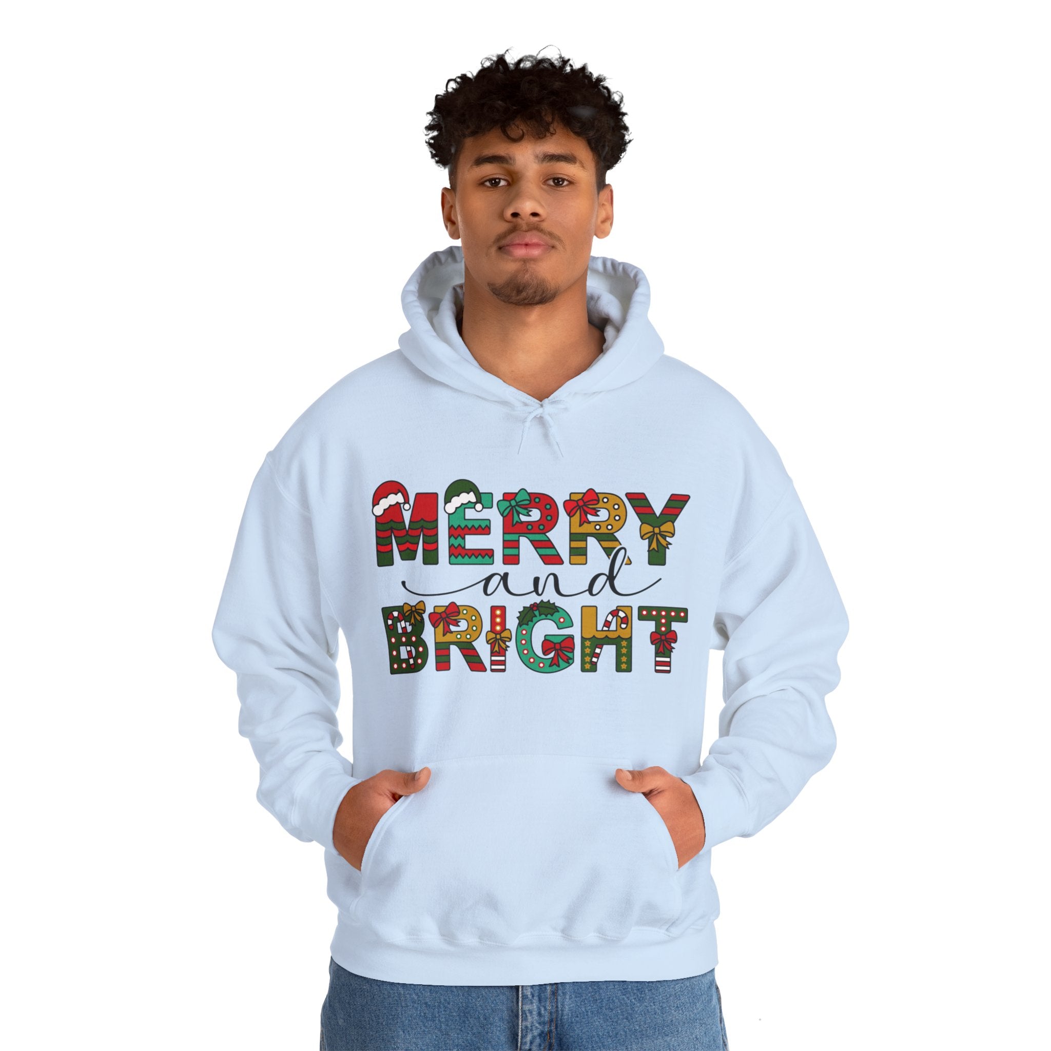 Merry And Bright Hoodie, Christmas Hoodie, Christmas Women Hoodie, Christmas Family Hoodie, Christmas Shirt, Christmas Matching Hoodie