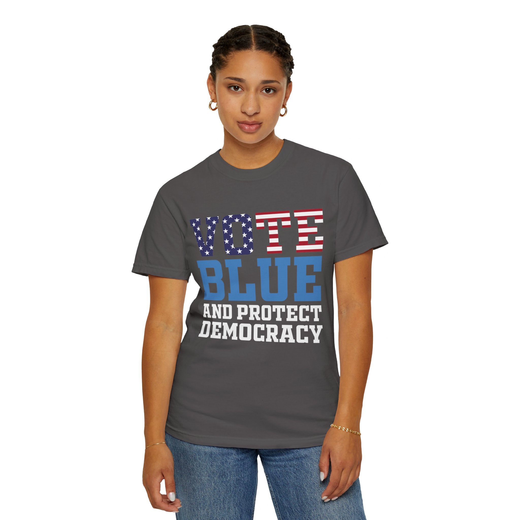 Vote Blue Save Democracy Premium T-Shirt, Democrat Shirt, Anti Trump Anti Fascist Shirt