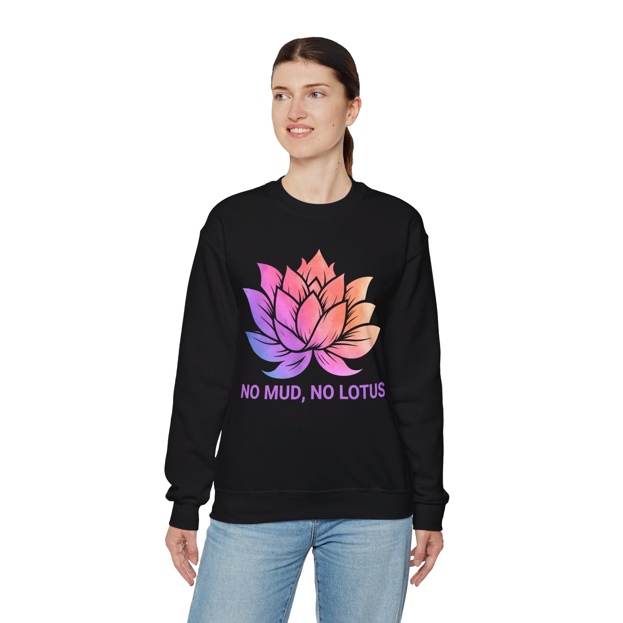 Meditation Shirt, Spiritual Shirt, Women's Yoga Shirt, Lotus Flower Tee, Zen Shirt, No Mud No Lotus, Meditation Gift, Buddhist Gift Tee