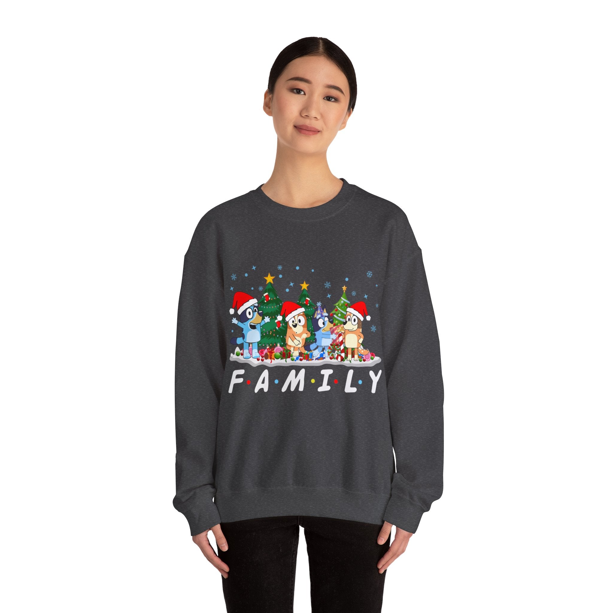 Christmas Bluey Family Sweatshirt, Bluey Party Family Xmas Shirt, Funny Christmas Shirt, Christmas Bluey Sweatshirt, Bluey Party Christmas