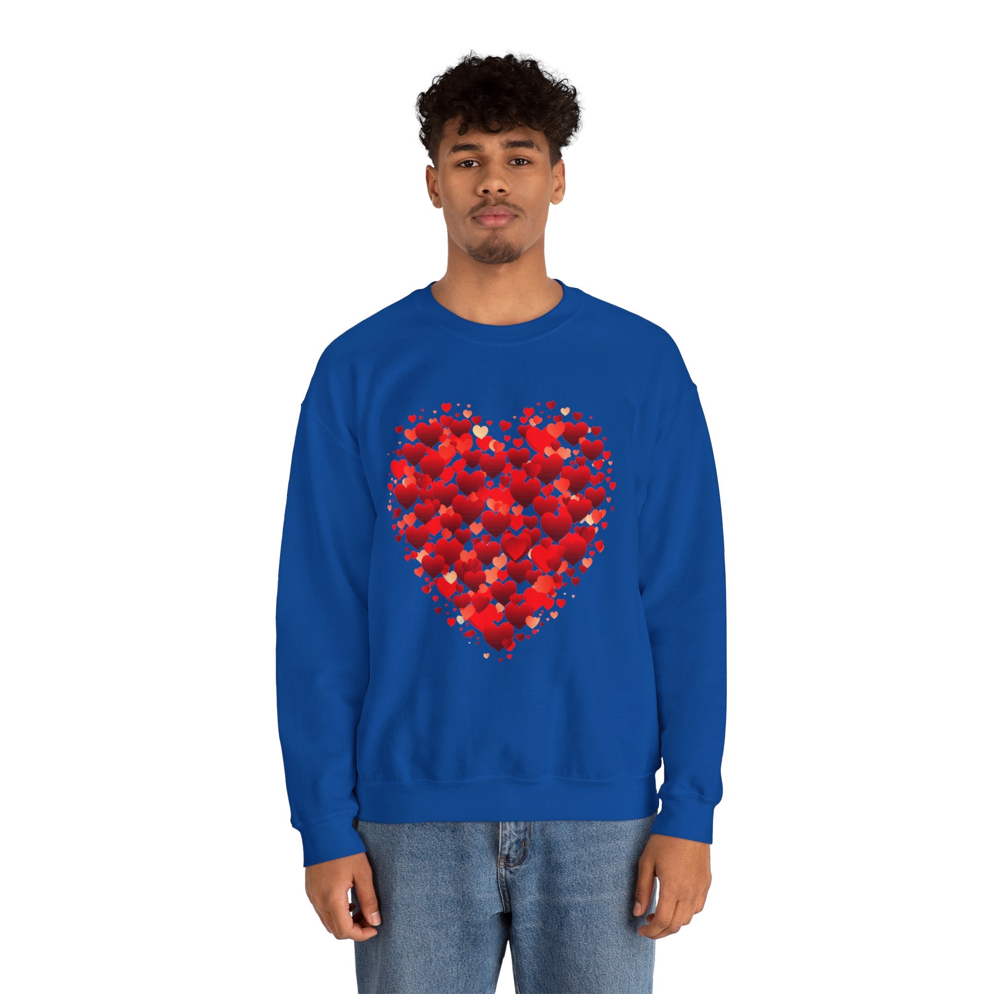 Valentines Day Cute Heart Sweatshirt, Valentines Shirt, Valentines Double Heart Sweatshirt, Red Heart Sweater, Valentines Love Shirt, Love Sweater