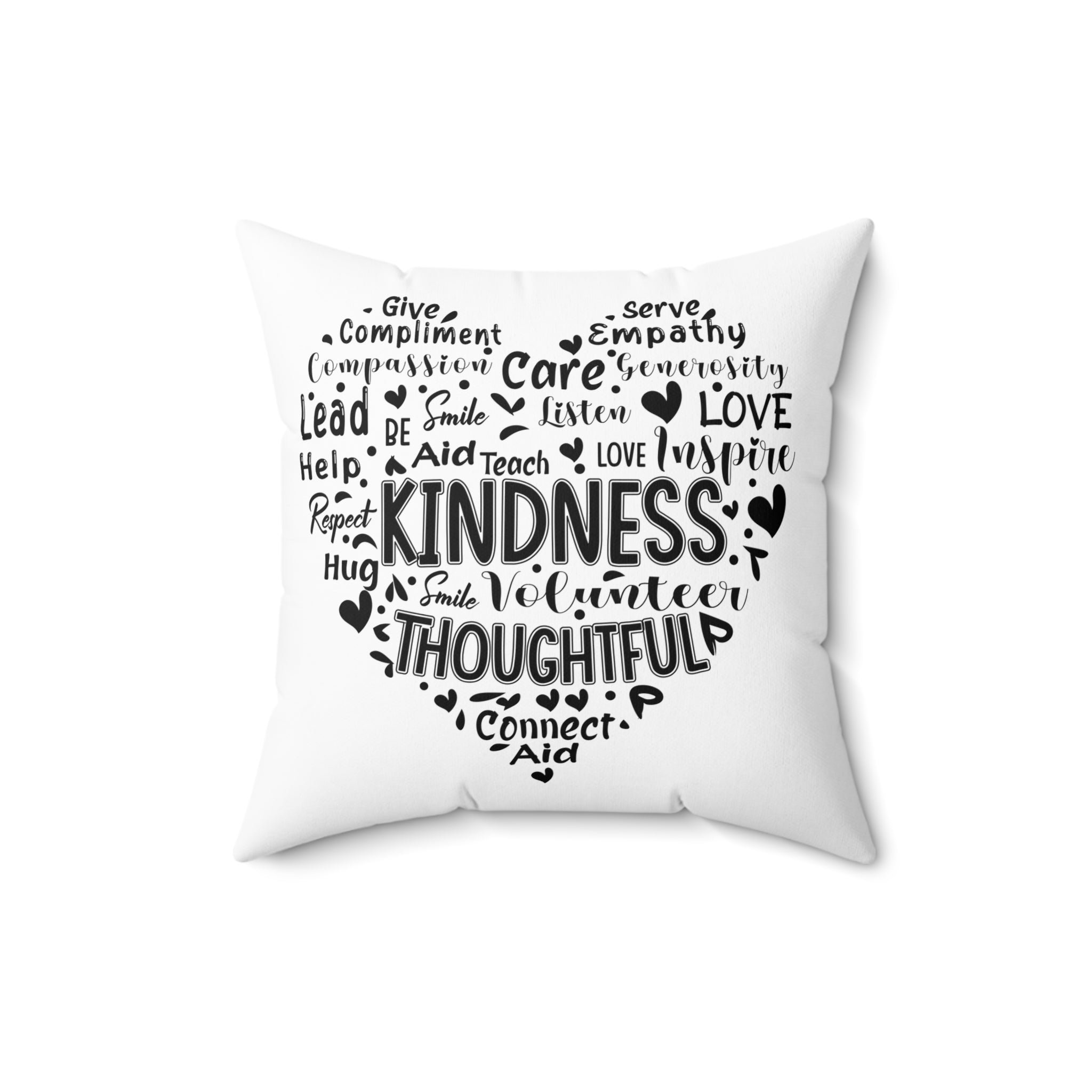 Cute Heart Be Kind Graphic Pillow, Valentine’s Day Gift, Mommys Valentine Pillow Cover, Gift for Valentine, Womens Kindness Throw Pillow, Anniversary Gift