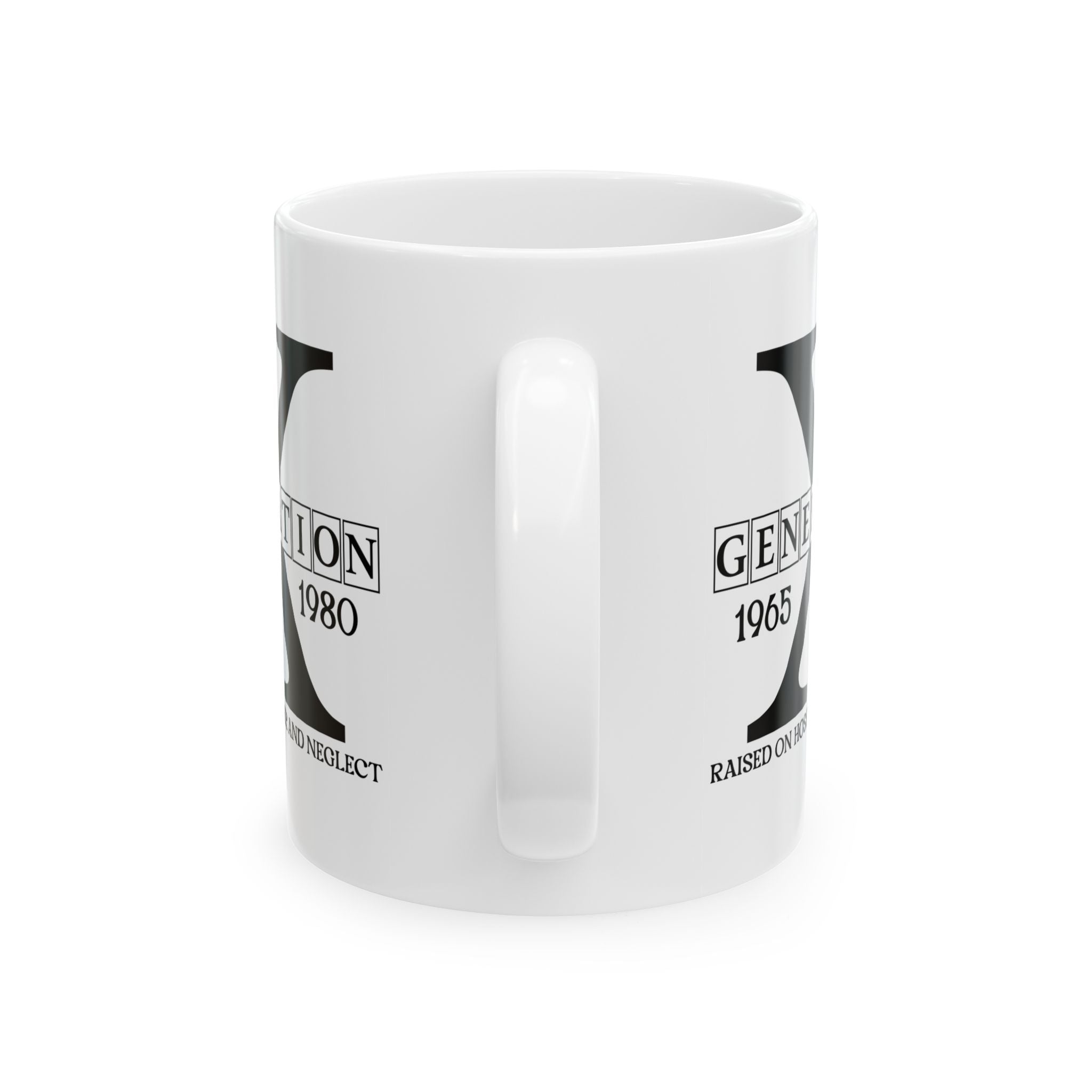 Funny Gen X Mug, Gen X Raised on Hose Water and Neglect Coffee Mug, Generation X 60s 70s 80s Nostalgia Gift, Gen X Gifts, Retro Coffee Cup