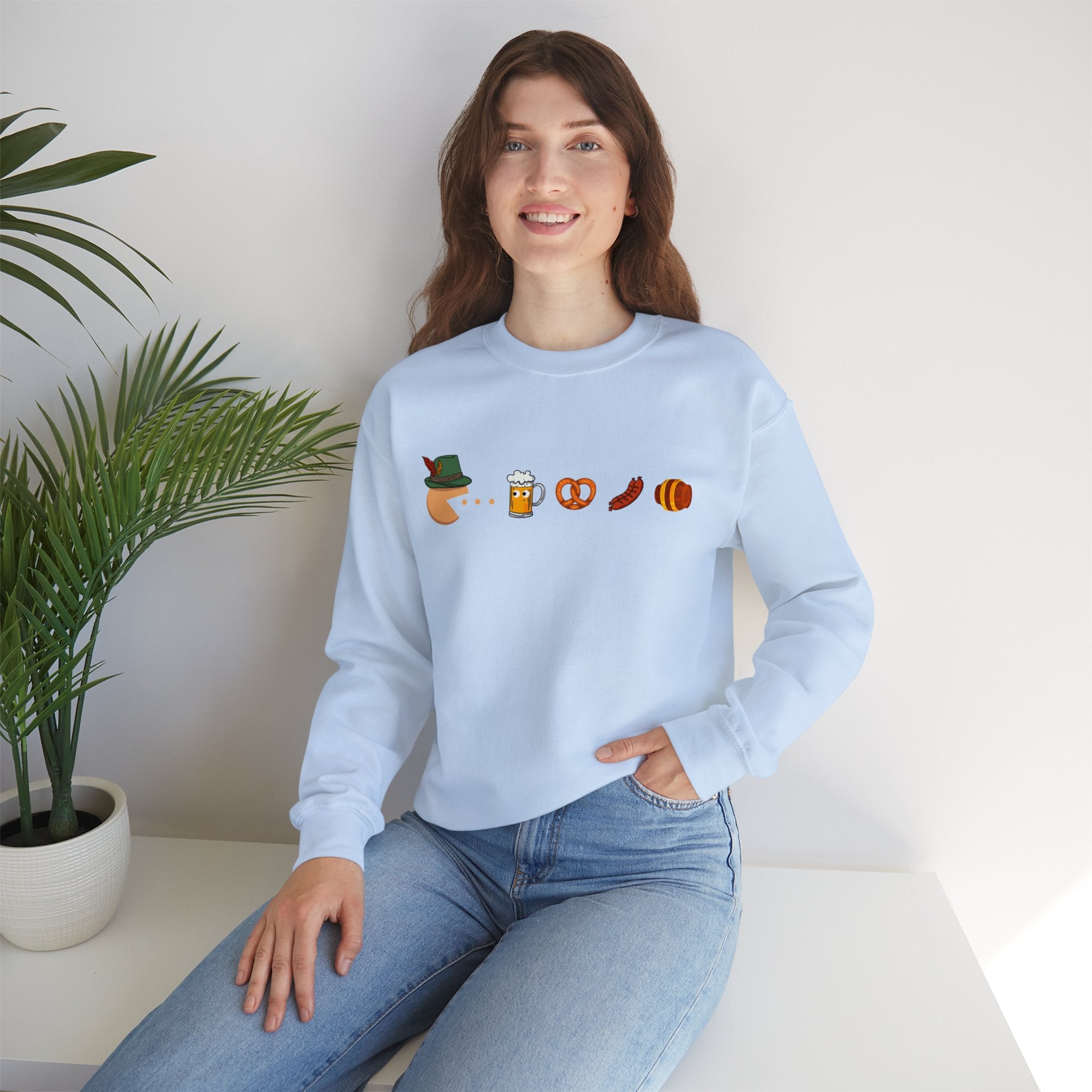 Funny Oktoberfest sweatshirt, Gamer tee, Pac-Man clothing, Funny beer fest apparel, Retro gaming tee, Beer lover shirt