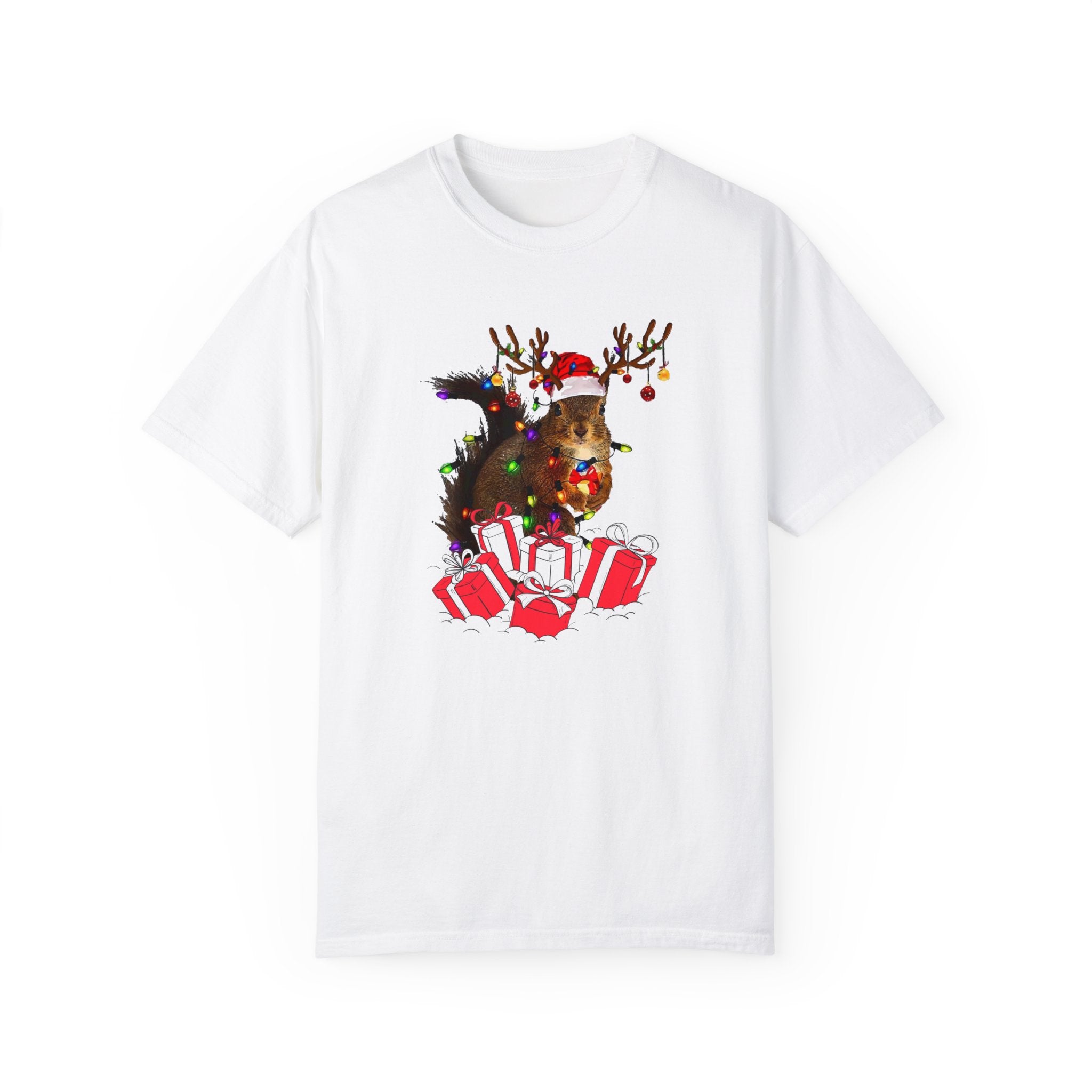 Christmas Squirrel Lights Shirt, Funny Christmas Tshirt, Christmas Shirt, Xmas Party Shirt, Christmas Gift Shirt, Cute Christmas Tshirt