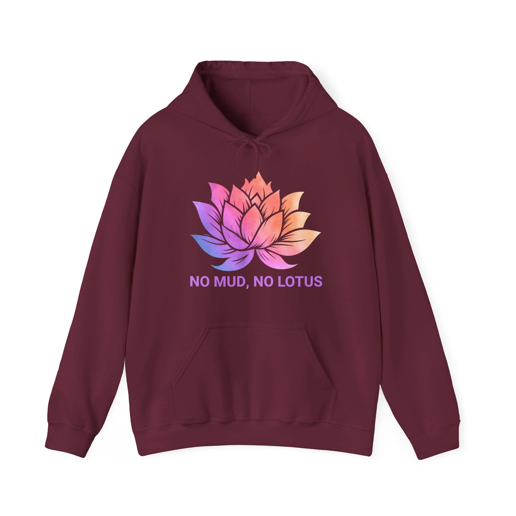 Lotus Flower Hoodie, Zen Meditation Gift, No Mud No Lotus, Yoga Clothes for Women, Meditation Shirt, Spiritual Tshirt, Yoga Shirt, Namaste Yall