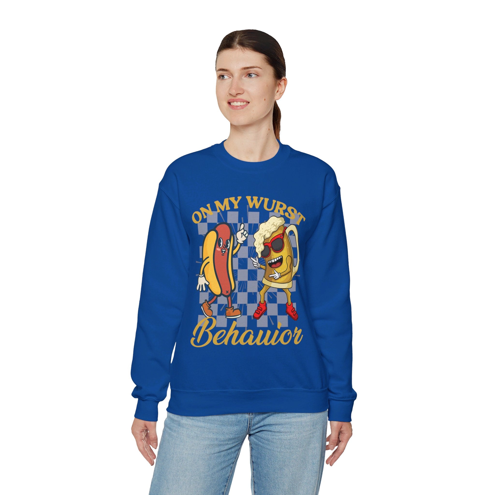 Funny Oktoberfest Sweatshirt, Wurst Behavior Schnitzel Faced Sweater, Group Drinking Shirts, Oktoberfest Shirts