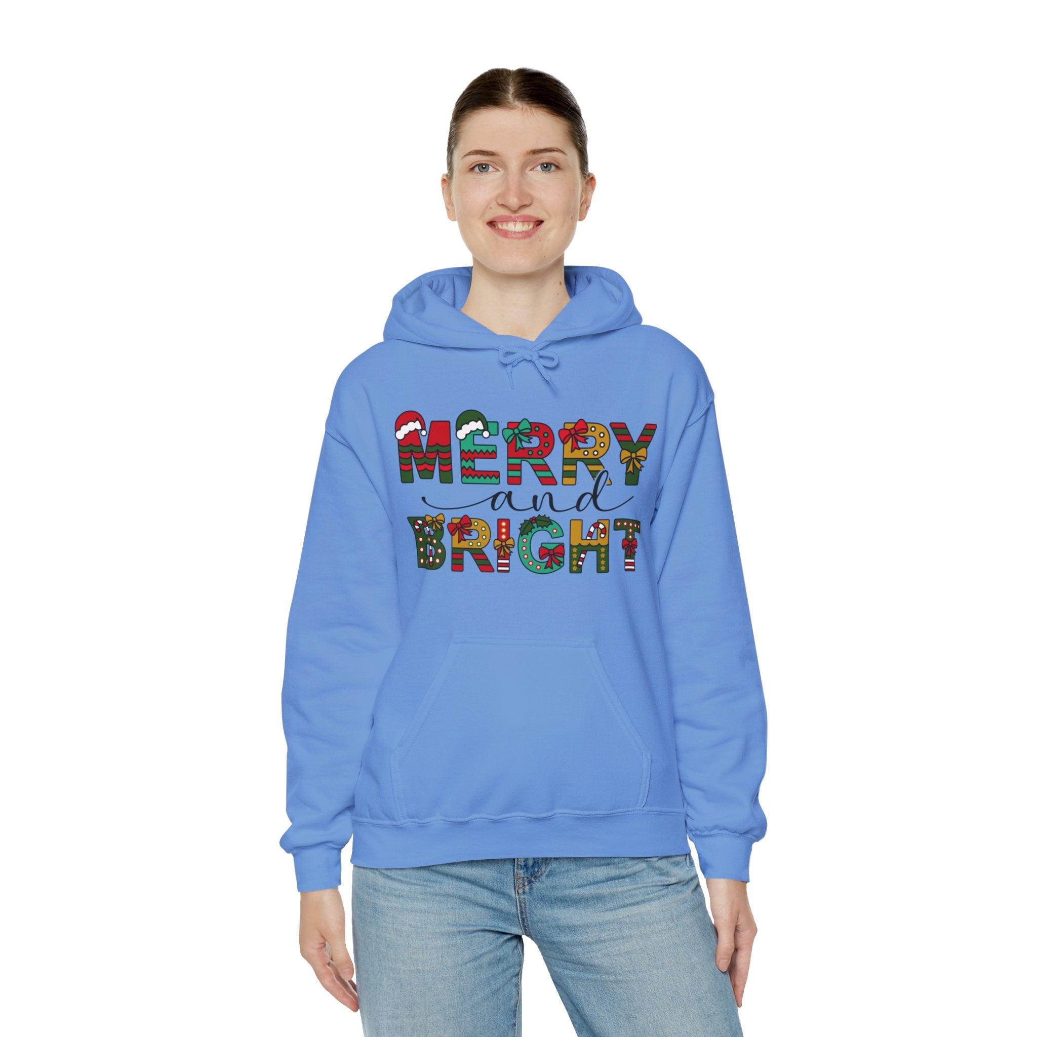 Merry And Bright Hoodie, Christmas Hoodie, Christmas Women Hoodie, Christmas Family Hoodie, Christmas Shirt, Christmas Matching Hoodie