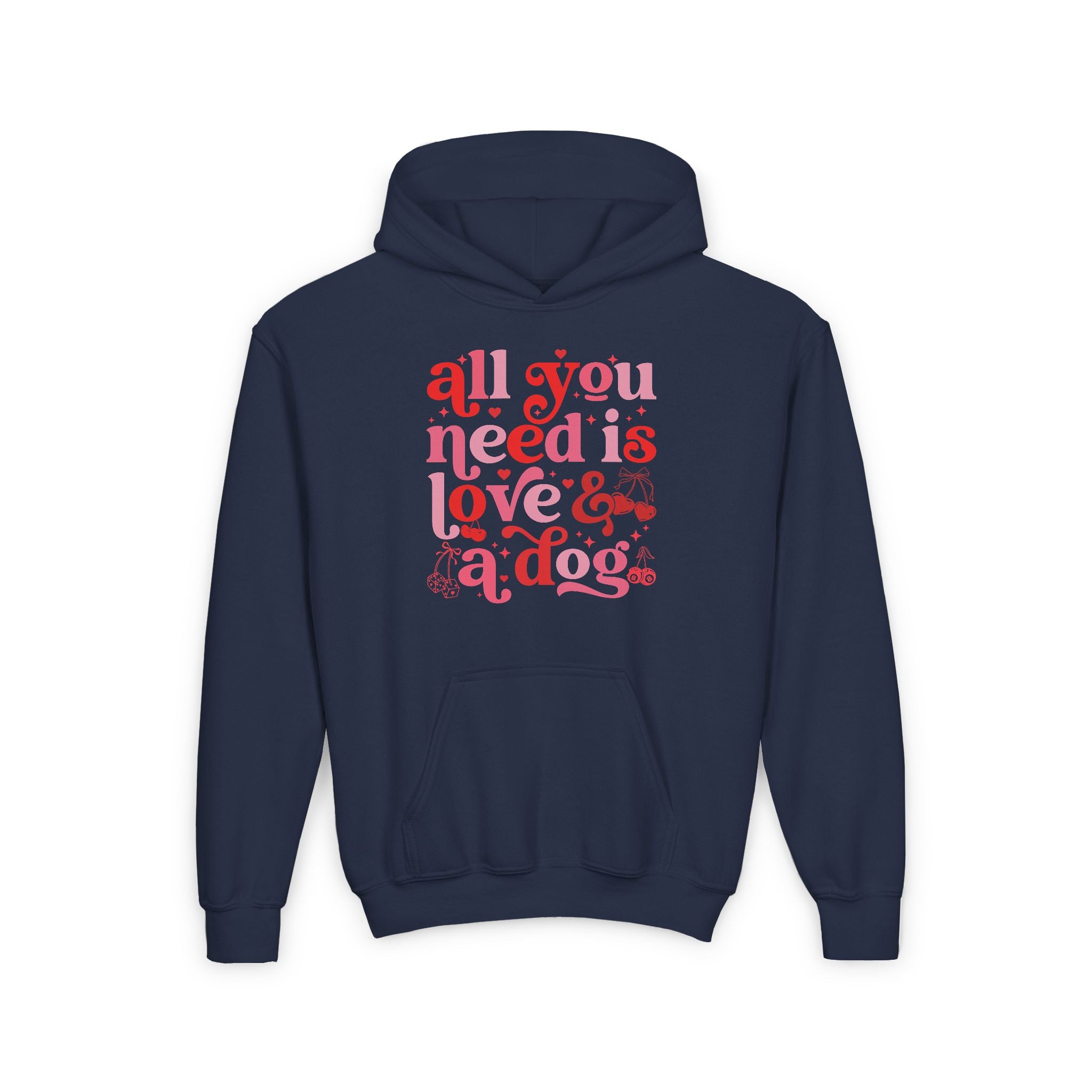 All You Need is Love and a Dog - Child Hoodie, Girl's Valentine Hoodie, Cupid Crew, Love My Mama, Girl's Graphic Tee, Little Babe