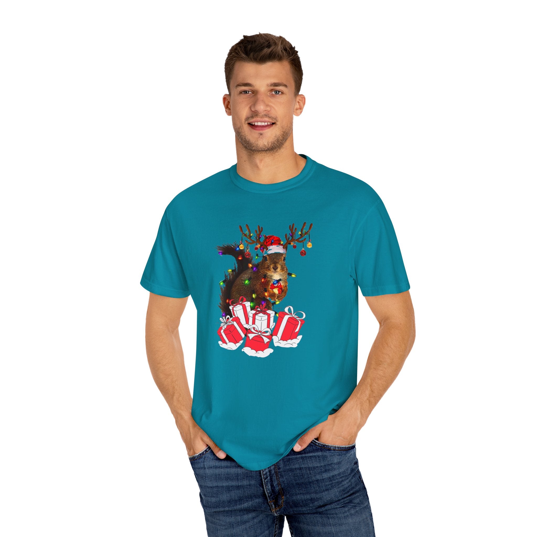 Christmas Squirrel Lights Shirt, Funny Christmas Tshirt, Christmas Shirt, Xmas Party Shirt, Christmas Gift Shirt, Cute Christmas Tshirt