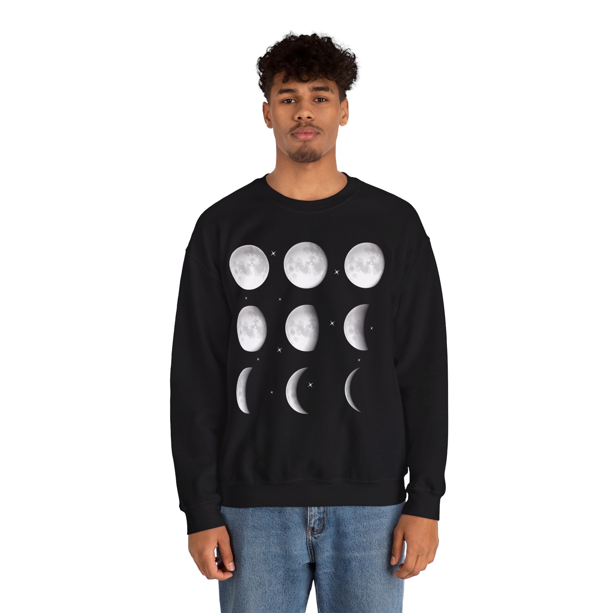 Moon Phase Sweatshirt, Celestial Shirt, Astrology Shirt, Spiritual Shirt, Aesthetic Shirt, Moon Sweatshirt, Mystical Shirt, Astronomy Shirt, Retro Tee