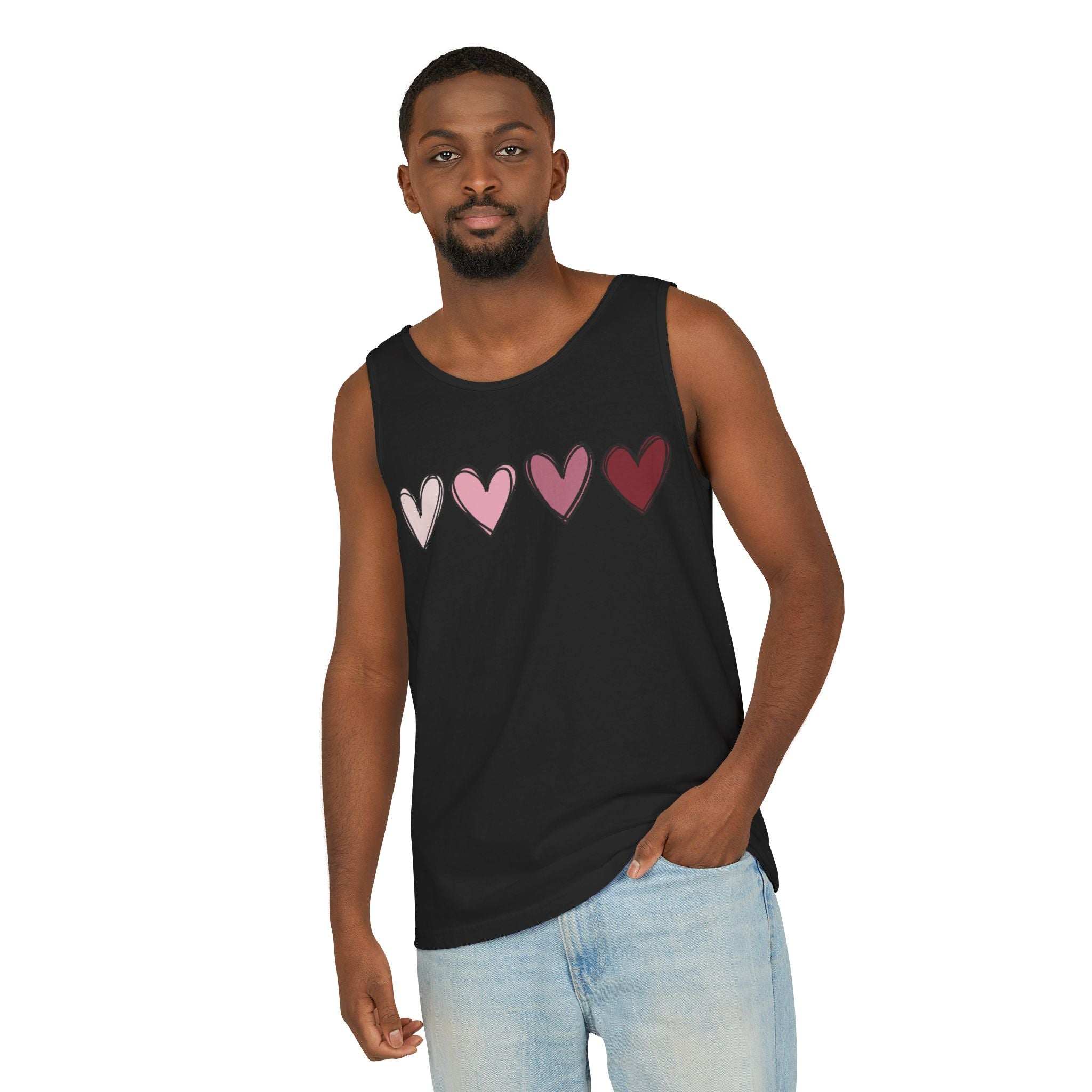 Valentine Double Heart Tank Top, Cute Valentine Shirt, Valentine Tank Top, Vintage Valentine Shirt, Love Heart Tee