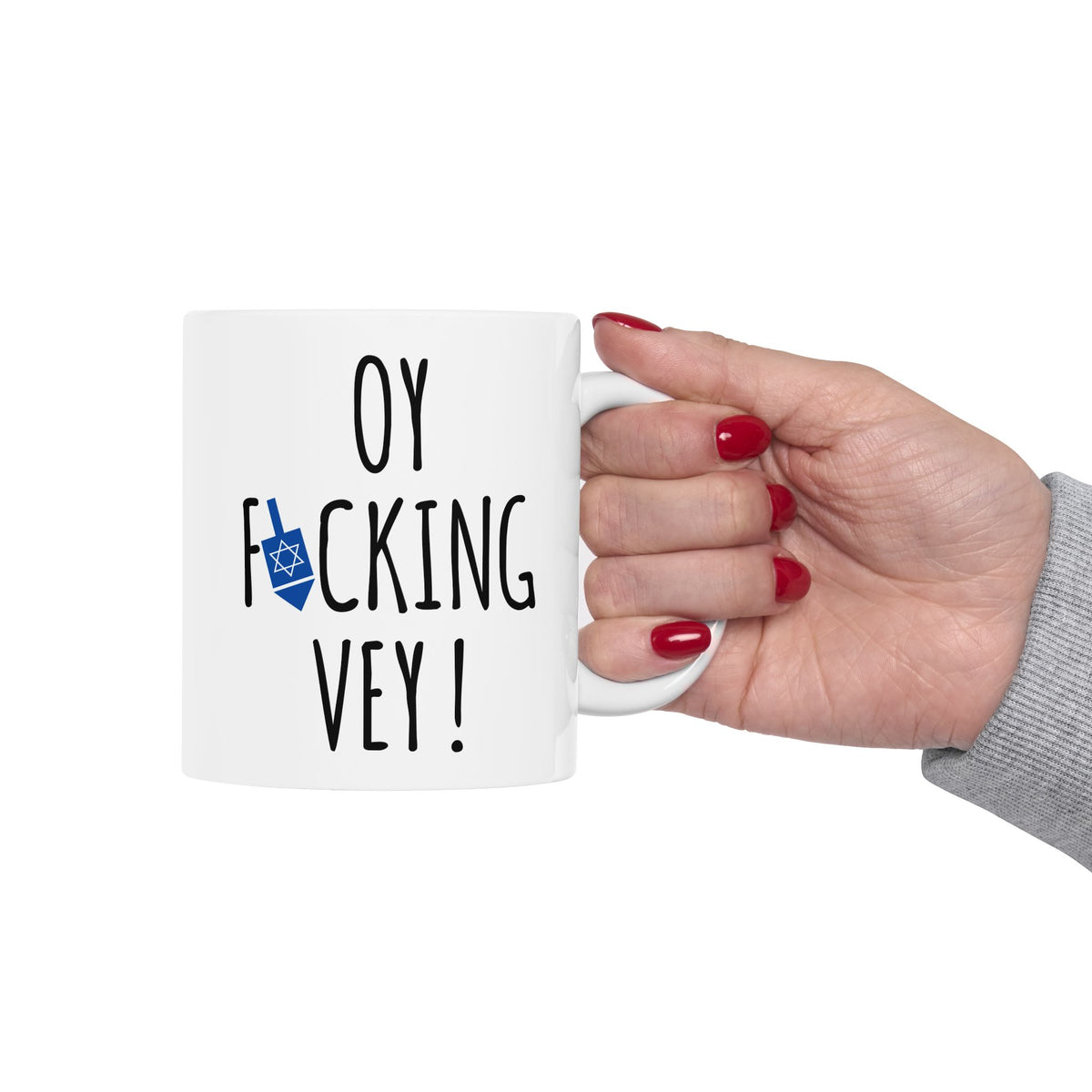 Hanukkah Mug, Oy Fucking Vey , Funny Holiday Mug, Hanukkah Coffee Cup, Jewish Gifts, Jewish Mug