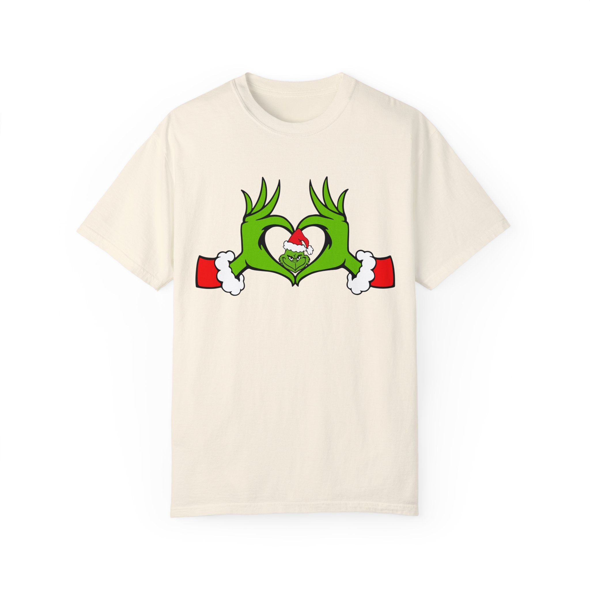 Grinch Heart Hands Graphic Tees, Grinch T-Shirt, Christmas Shirt, Xmas Clothing, Holiday T Shirts, Christmas Gifts, Christmas Party Shirt, Grinchmas T-shirt