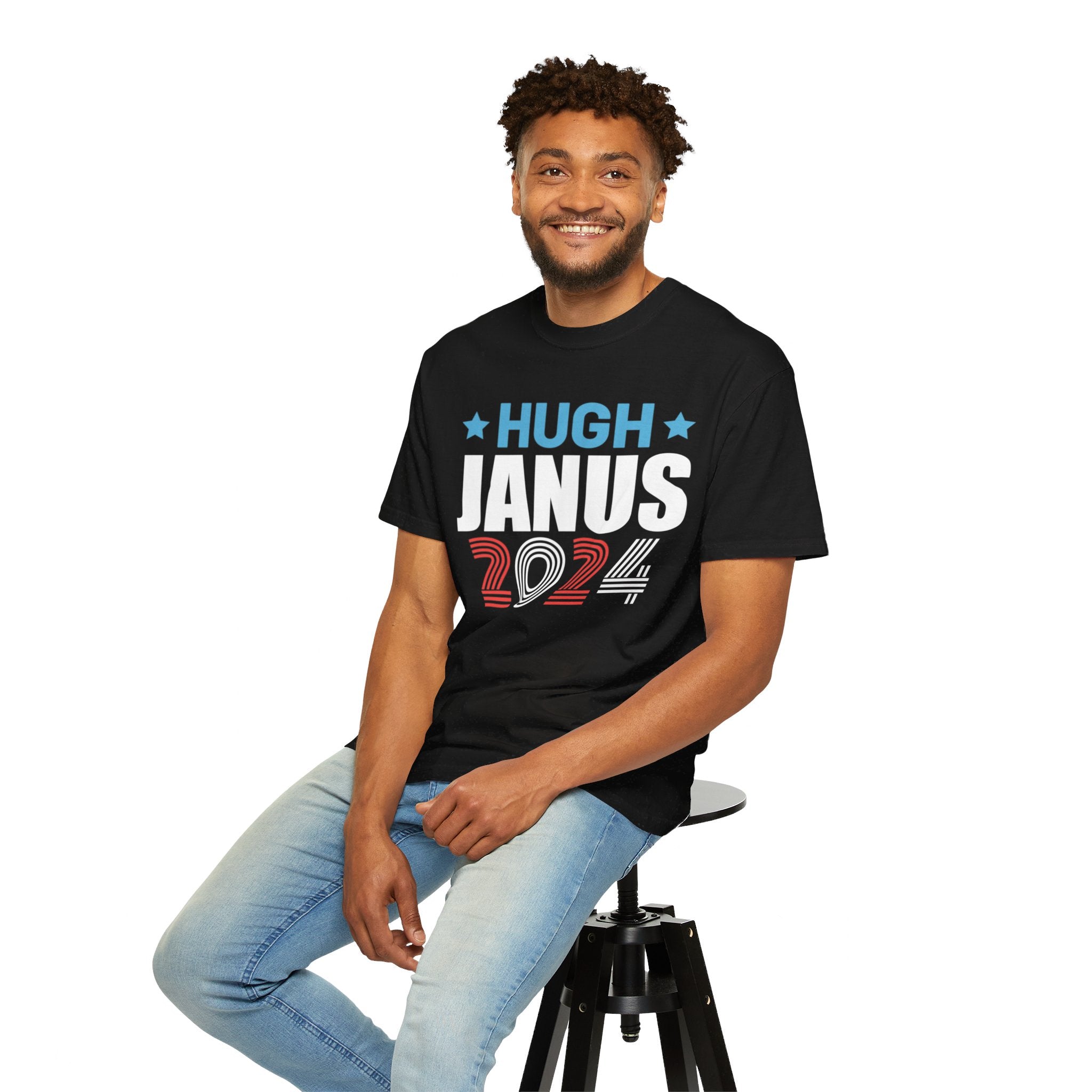 UNIDAZE Hugh Janus Hilarious Funny Political Unisex T-shirt Printify 2024 election tee 4th of july gift tee american politics barry mccockiner Cotton Crew neck dad gift DTG enorma scox funny election shirt funny political funny politics hilarious political hugh janus Men's Clothing offensive shirts Oversized political humor T-shirts TikTok Unisex usa political shirts Women's Clothing