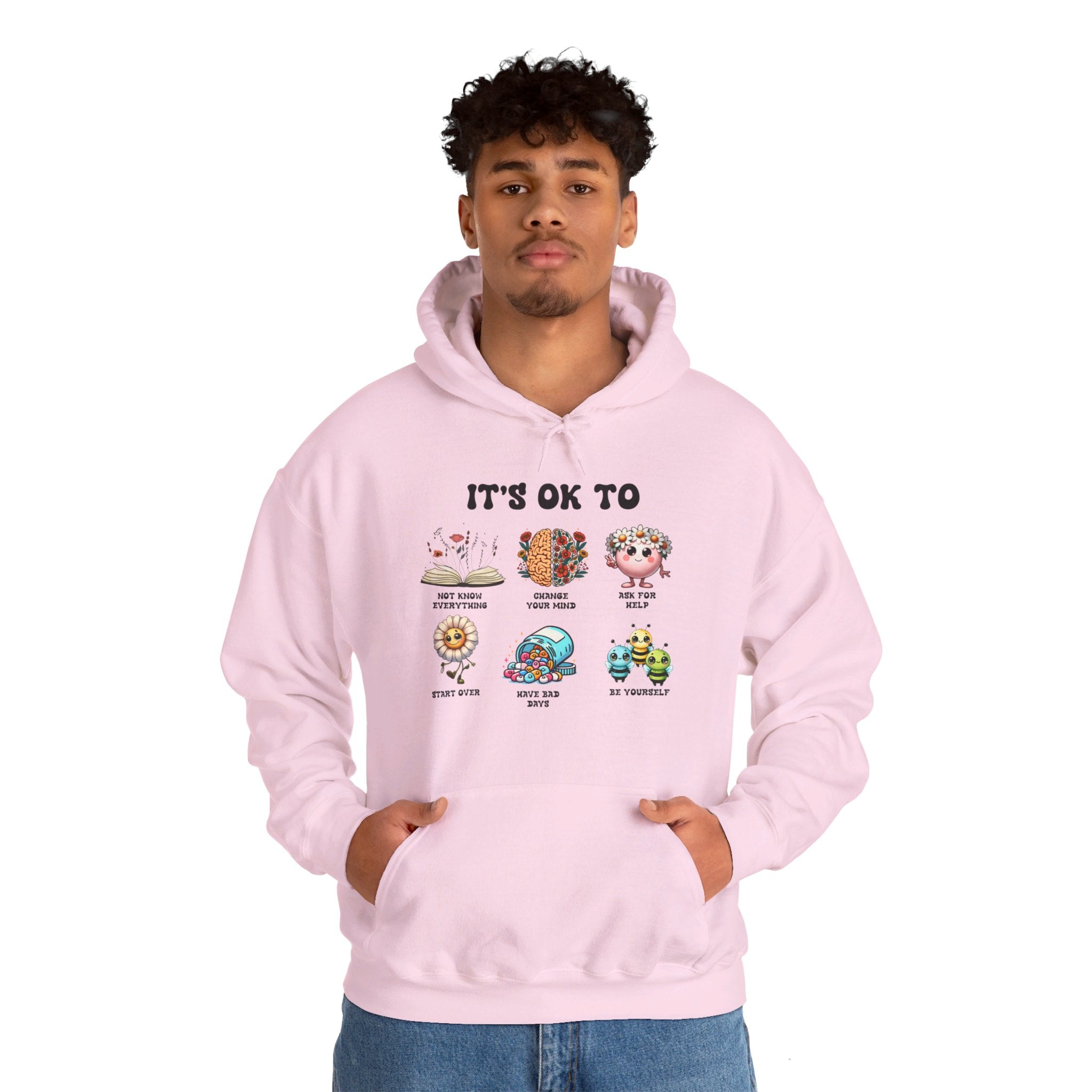 Mental Health its ok to be yourself, Teacher Hoodie, School Counselor, Positive affirmations, Therapist SPED Teacher SLP saying Hoodie