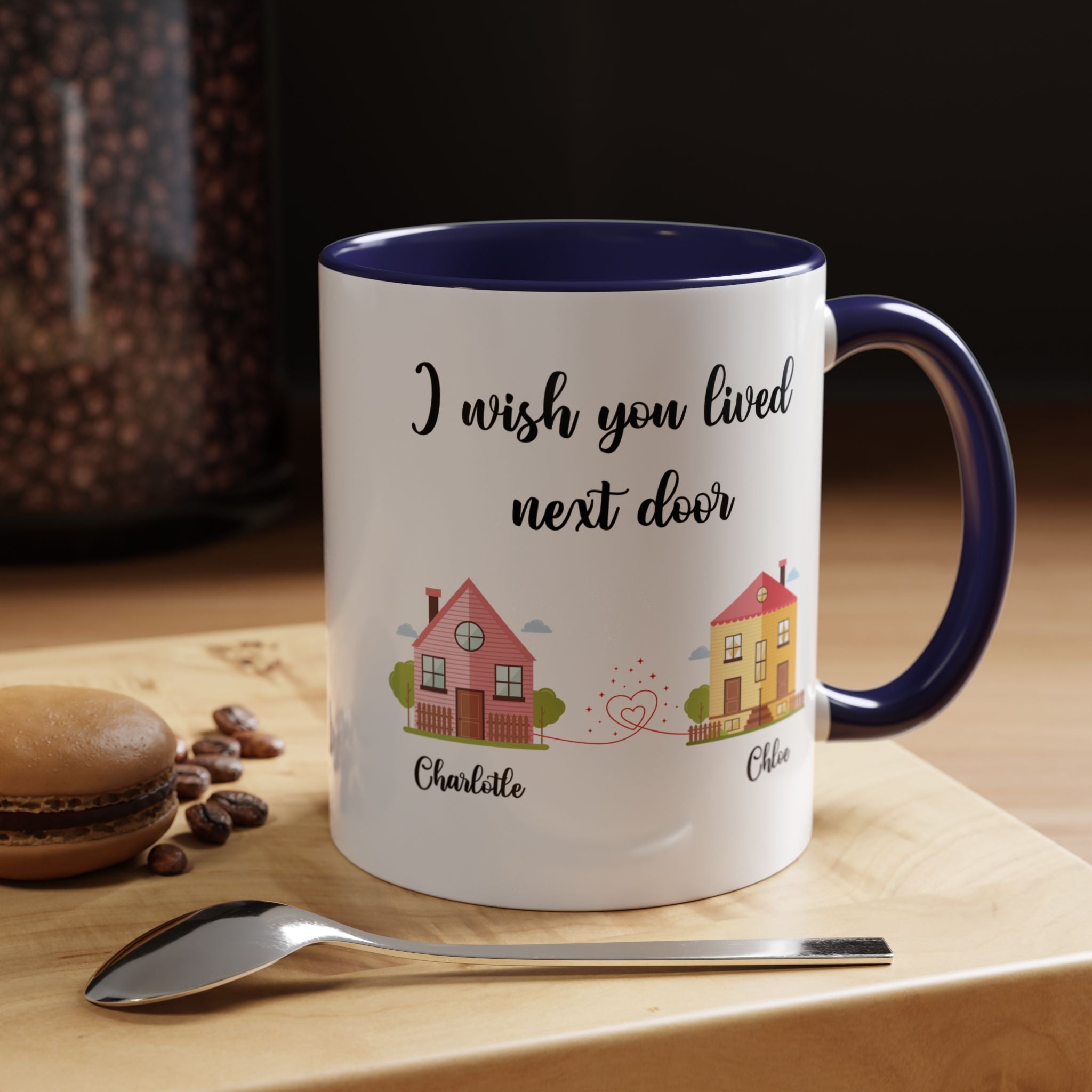 I Wish You Lived Next Door Mug, Bestie Coffee Mug, Long Distance Mug, Moving Away Mug, Best Friend Christmas, Bestie Birthday Gift, Bff Mug