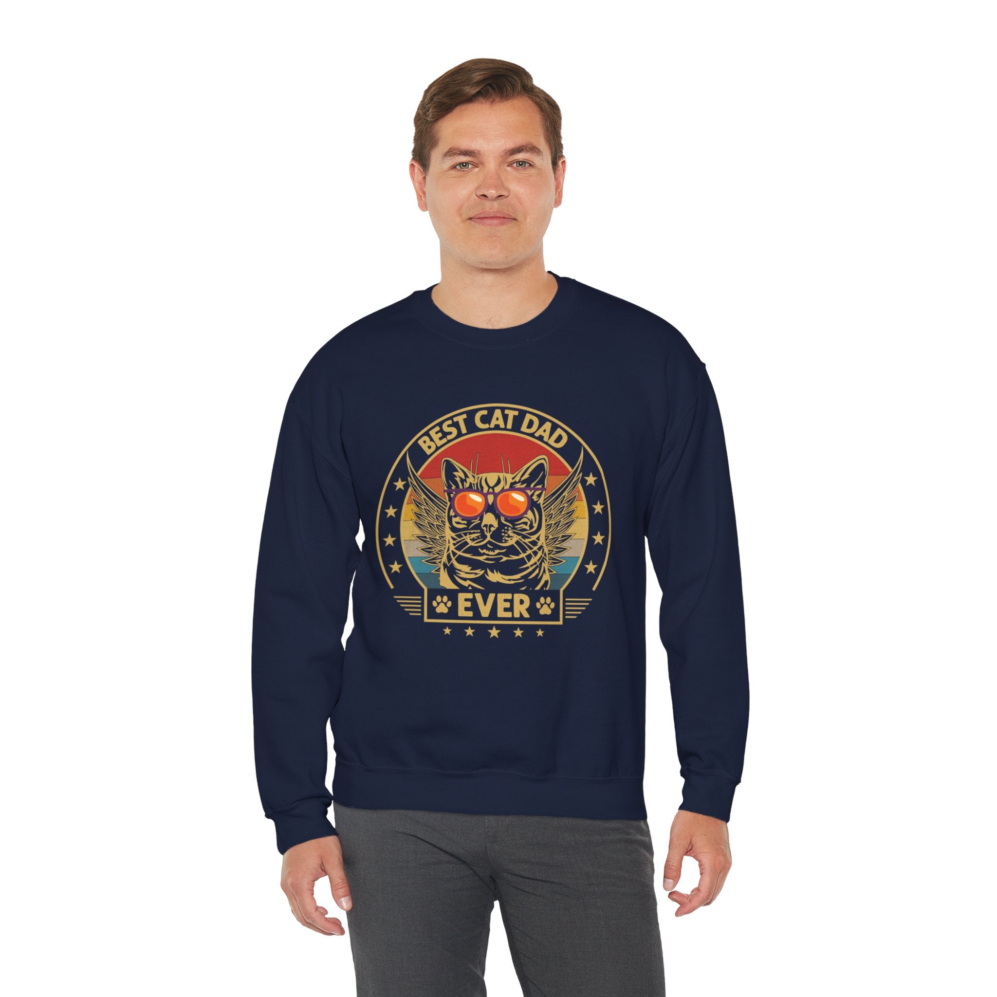 Best Cat Dad Ever Sweatshirt, Cat Dad Sweatshirt, Mens Cat Sweatshirt, Dad Of Cats, Cat Owner Sweatshirt, Men Who Love Cats Sweatshirt