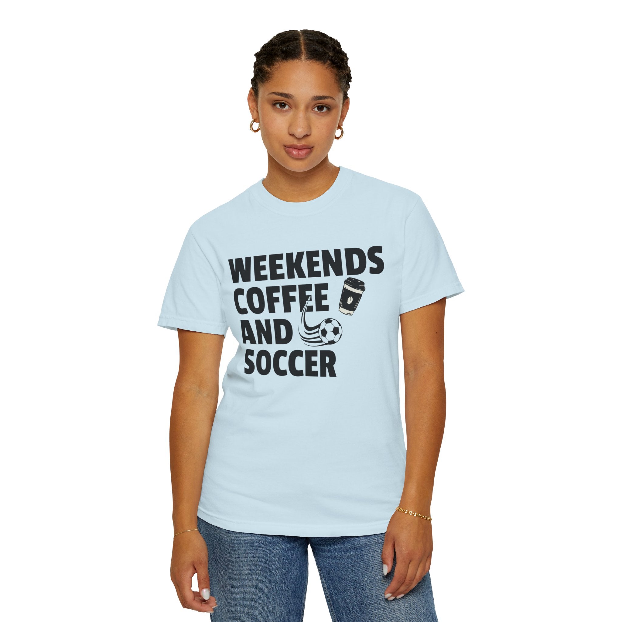 Weekends Coffee and Soccer Shirt For Soccer Lover, Sports Mom Tshirt For Mothers Day, Soccer Gift For Her, Game Day Gift Tee, Coffee T-Shirt