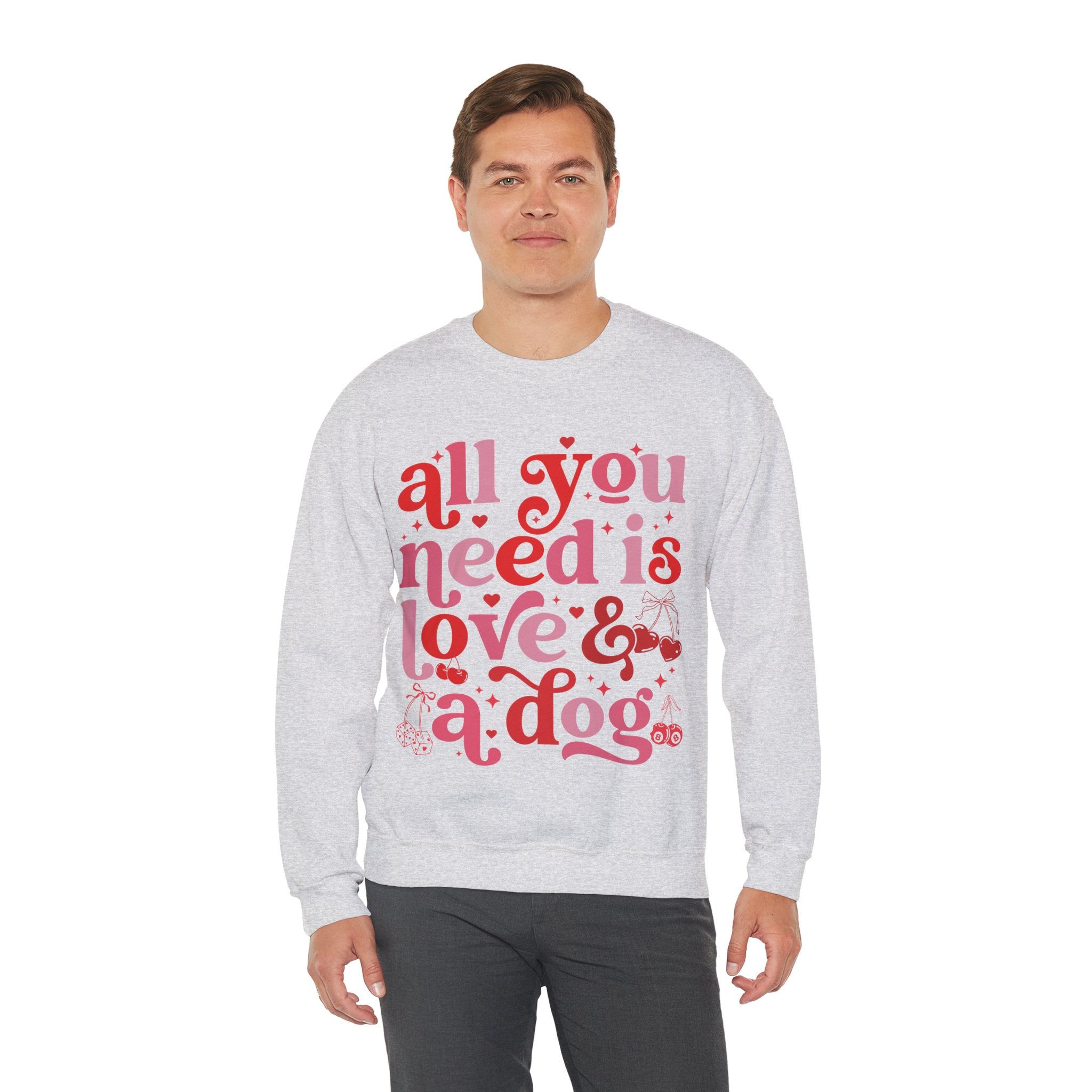 Dog Mom Sweatshirt Valentines, All You Need Is Love Sweatshirt, Womens Dog Lover Shirt, Dog Mama Sweatshirt, All You Need Is Love and a Dog