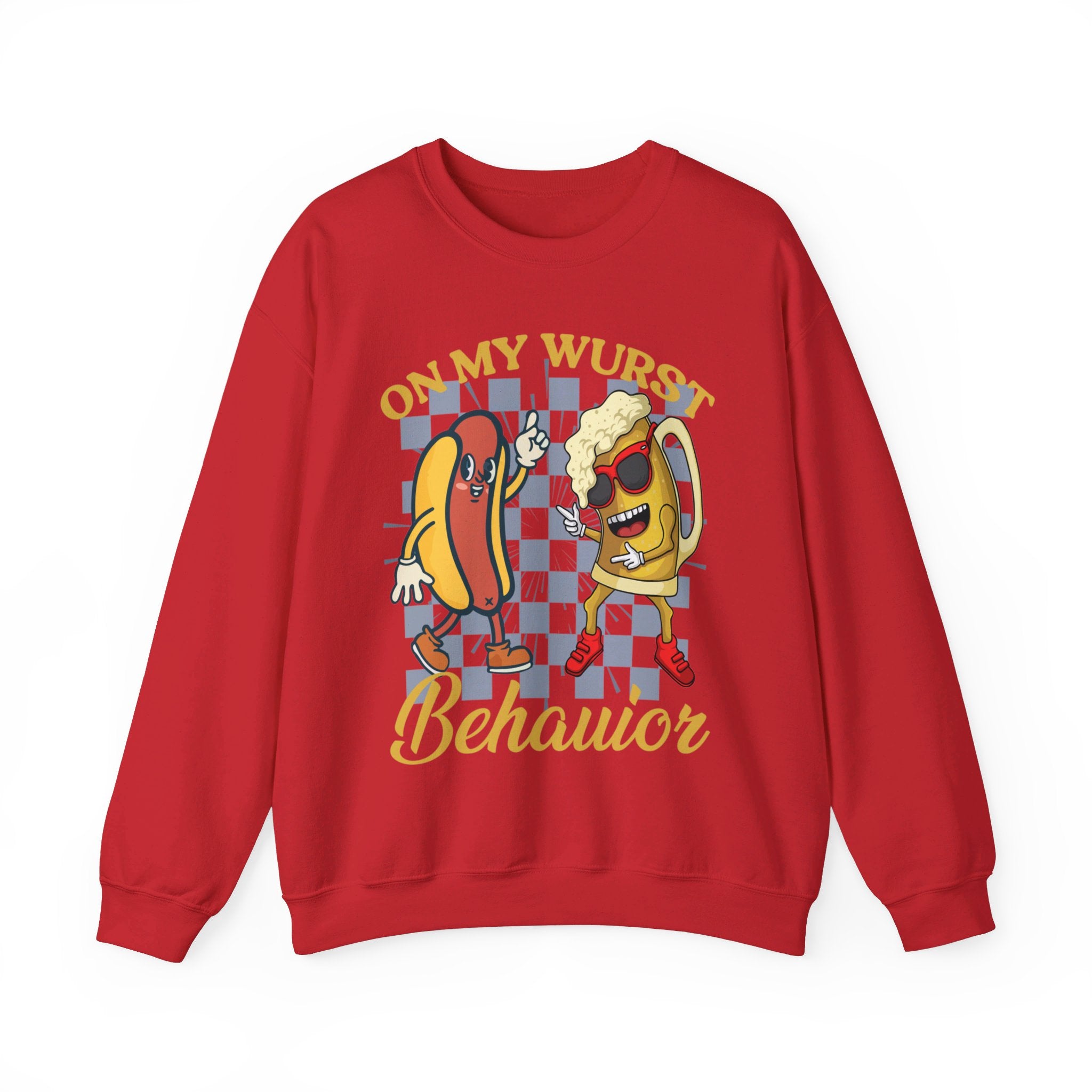 Funny Oktoberfest Sweatshirt, Wurst Behavior Schnitzel Faced Sweater, Group Drinking Shirts, Oktoberfest Shirts