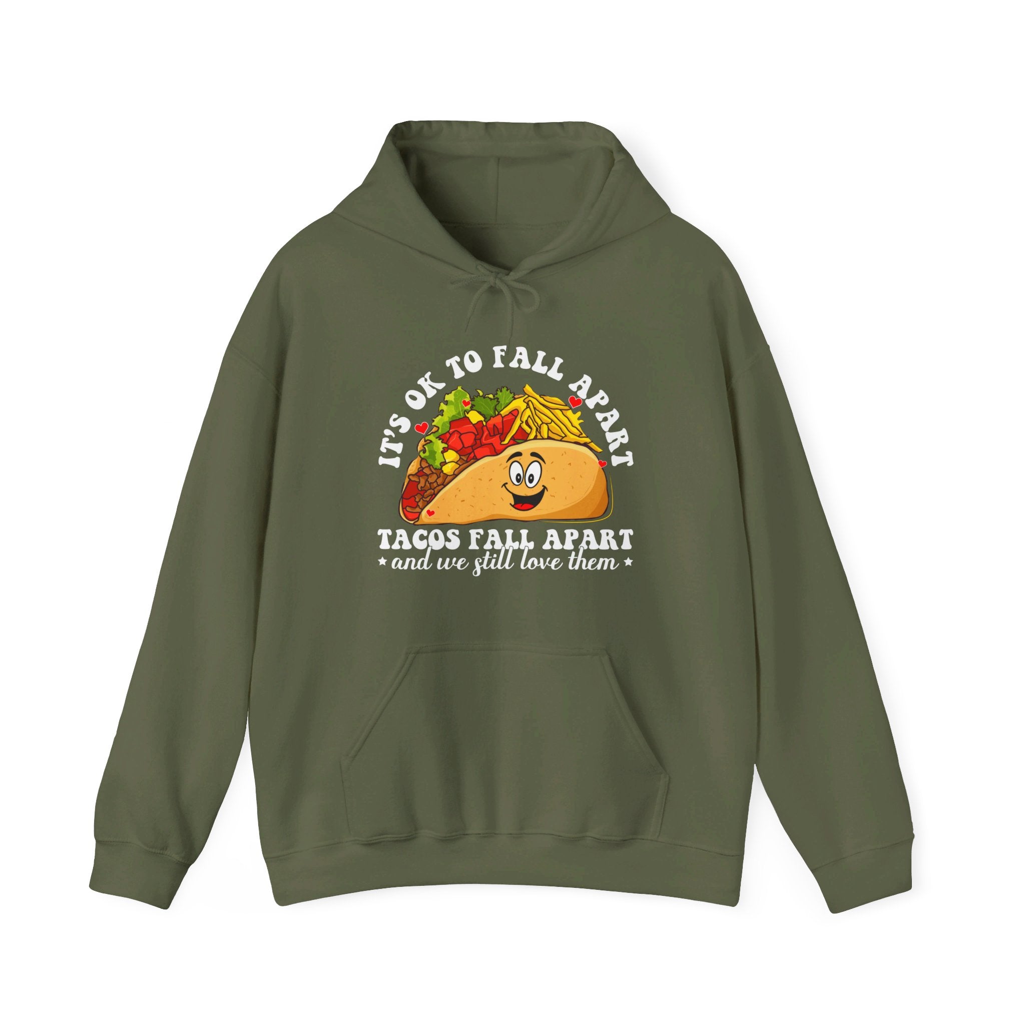 It's ok to fall apart taco Hoodie, Diversely Human Hoodie, Mental Health Awareness Hoodie, Suicide Prevention Hoodie