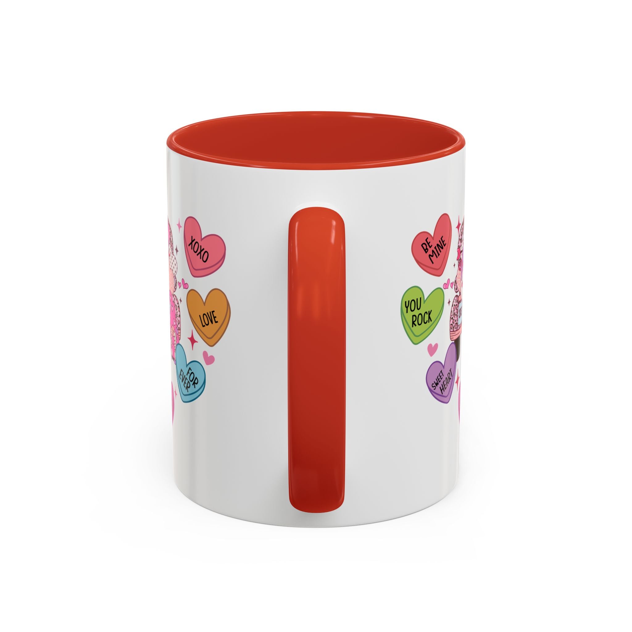 Candy Hearts Coffee Mug, Valentine's Conversation Hearts Mug, Valentines Day Coffee Mug, 15 oz 11 oz Mug, Pink Hearts Coffee Mug, Valentines Kitchen, Gift for Her