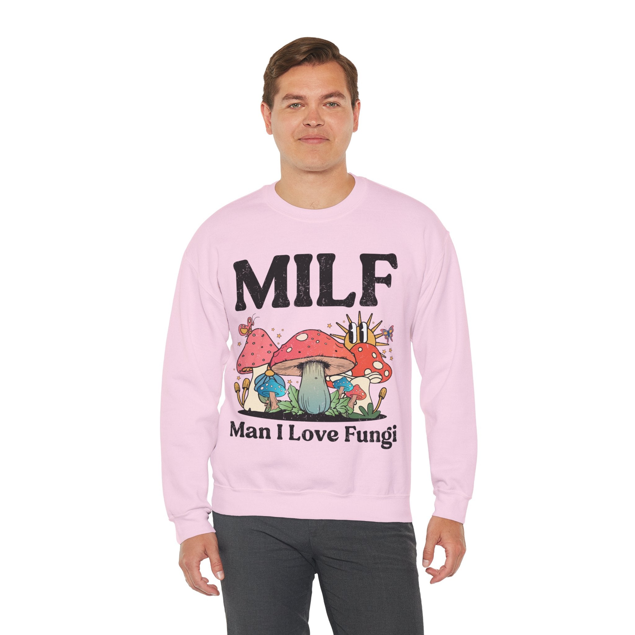 MILF Man I Love Fungi Sweatshirt, Retro Mushroom Shirt, Goblincore Sweatshirt, Cottagecore Sweater, Nature Lover Gift, Mycologist T-Shirt