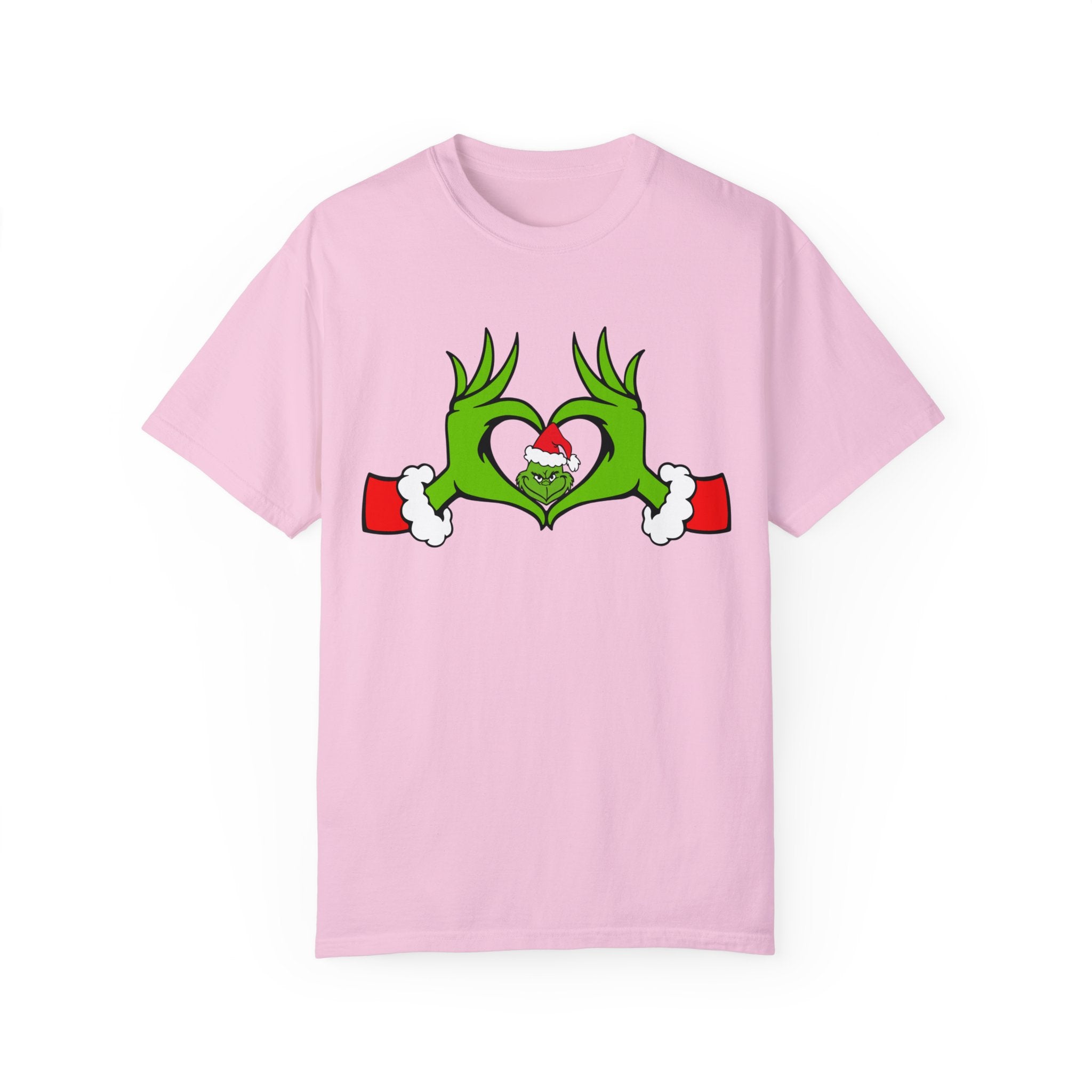 Grinch Heart Hands Graphic Tees, Grinch T-Shirt, Christmas Shirt, Xmas Clothing, Holiday T Shirts, Christmas Gifts, Christmas Party Shirt, Grinchmas T-shirt