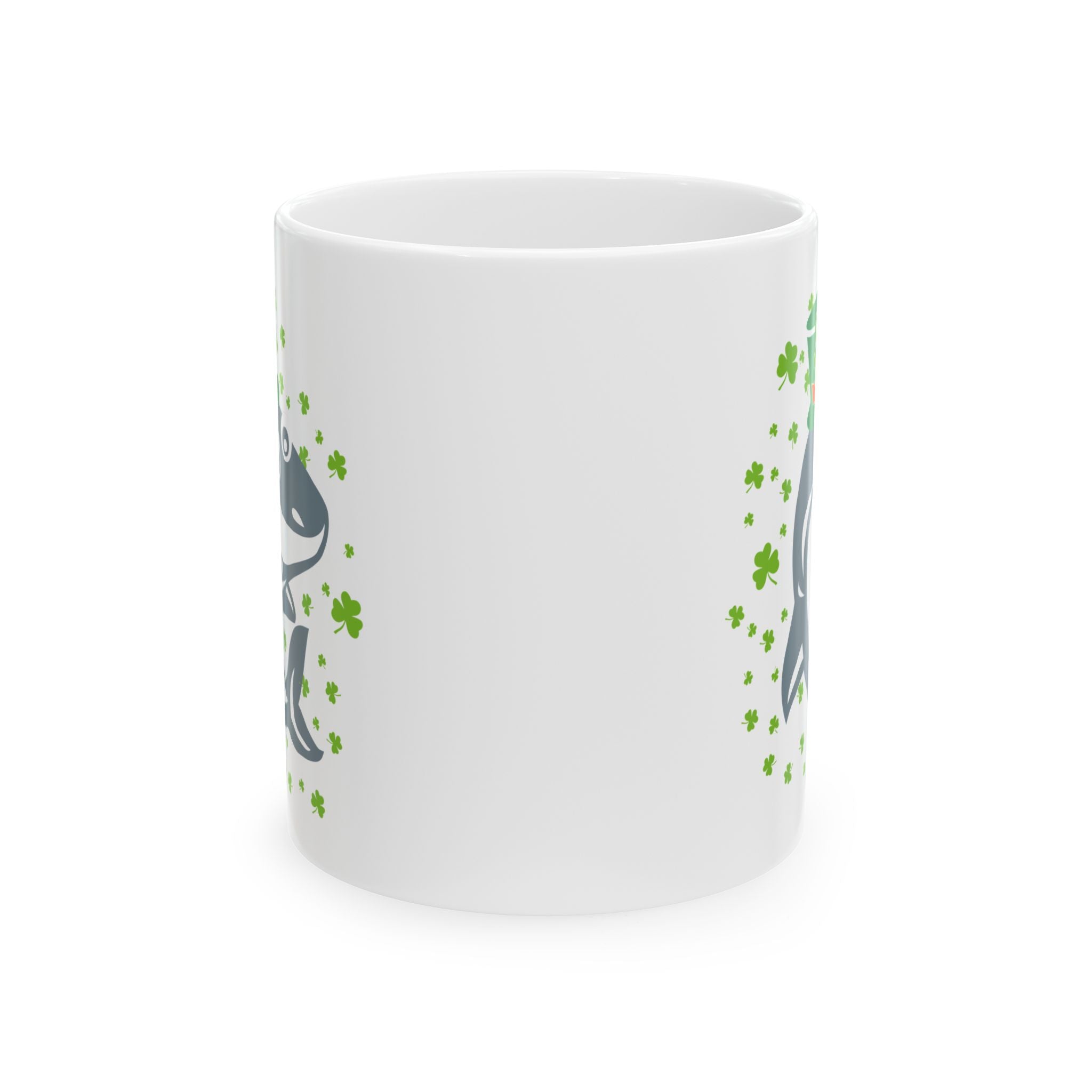 Shamrock Shark Funny St Patrick's Day Coffee Mug, Irish Shark Coffee Mug, St Paddy's Funny Mug For Her, Birthday Present For Him