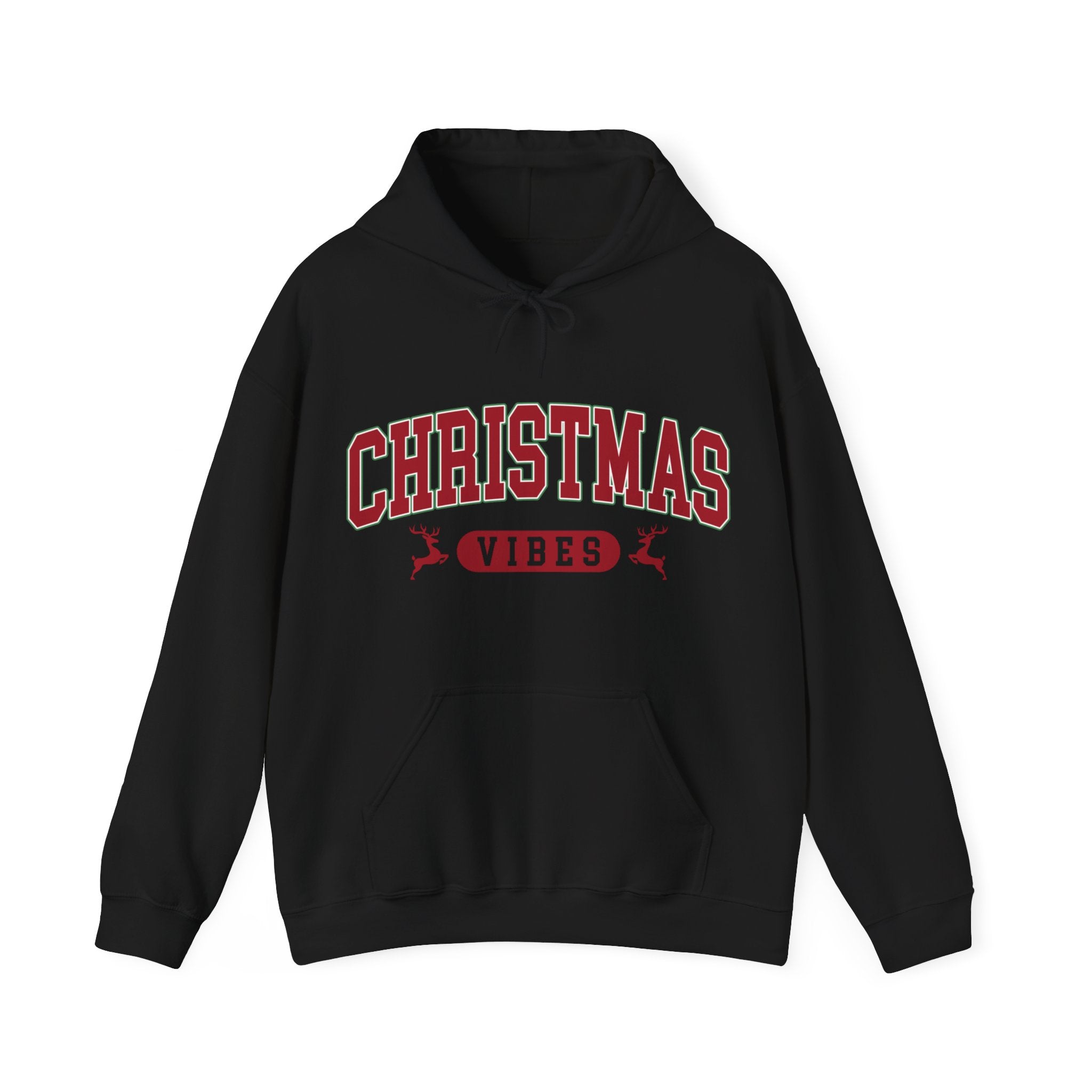 Retro Christmas Vibes Hoodie, Womens Christmas Hoodie, Holiday Sweater, Cute Christmas Hooded Sweatshirt, Christmas Gift, Winter Shirt