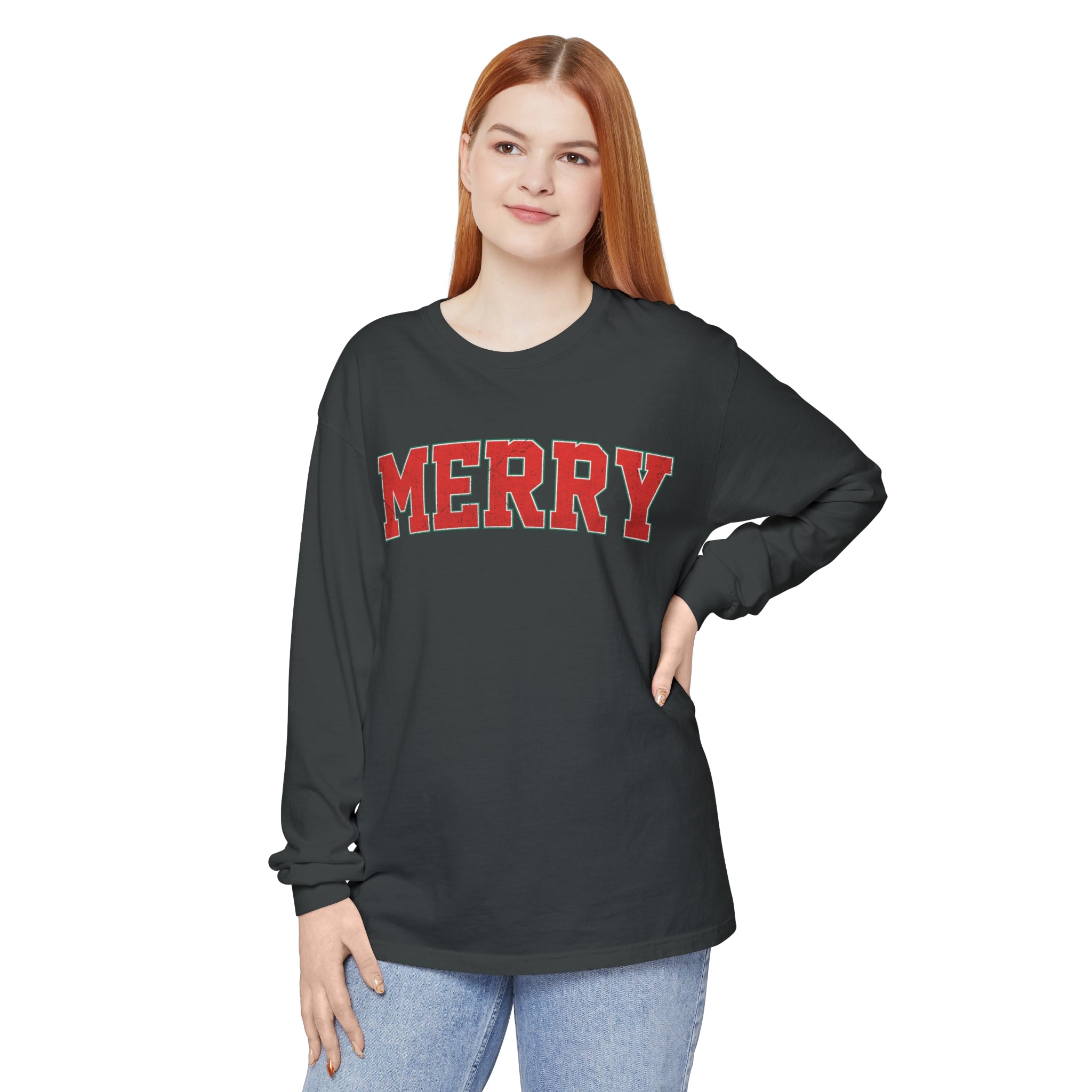 Long Sleeve Merry Shirt, Christmas Long Sleeve Shirt, Christmas Gift, Merry Christmas Tee, Merry Christmas Long Sleeve Shirt