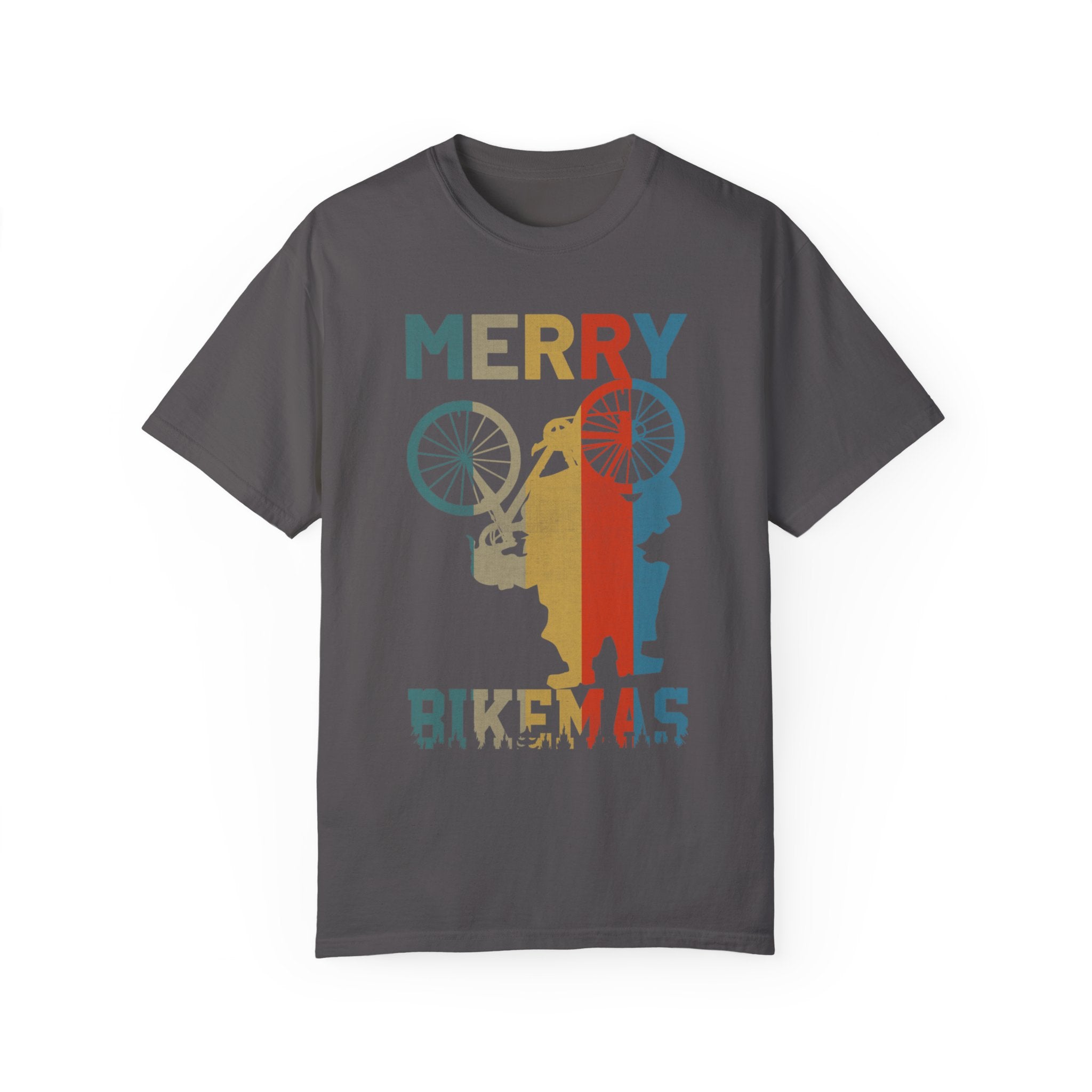 Retro Vintage Christmas Cyclist Shirt, Merry Bikemas Tshirt, Christmas shirt, Holiday shirt, Holiday Gifts