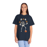 Dancing Skeleton Pumpkin Shirt, Retro Halloween Shirt, Womens Halloween Shirt, Cute Fall Shirt, Spooky Season, Pumpkin Face