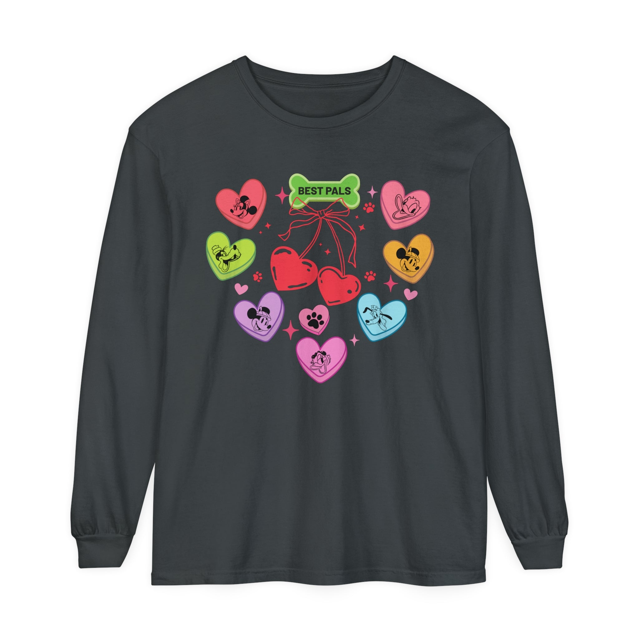 Mickey And Friends Valentine Long Sleeve, Disney Hearts Long Sleeve Tee, Love Sweat, Disney Valentines Shirt, Valentines Day Gift, Couple Shirt