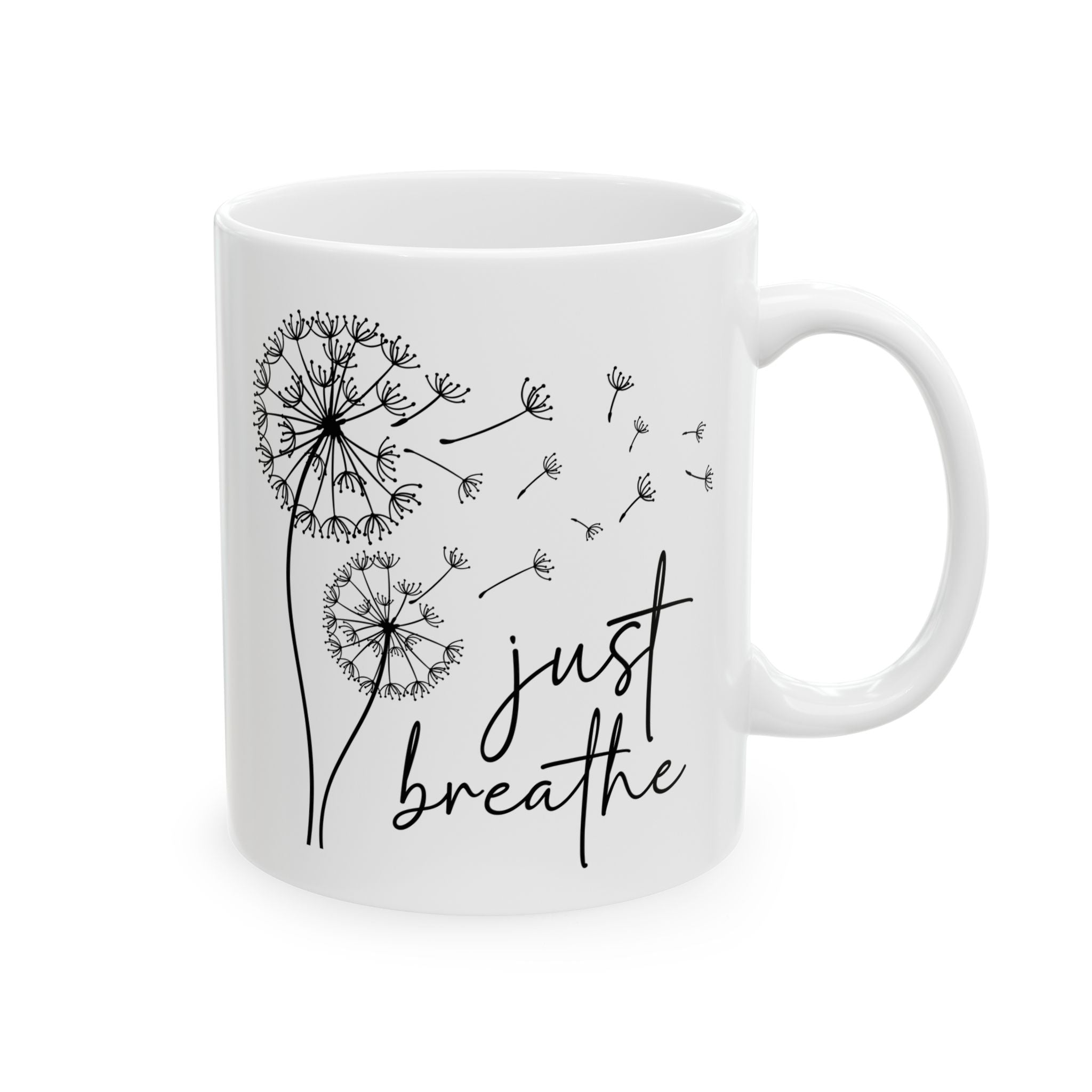 Just Breathe Mug, Inspirational Coffee Mug, Inhale Exhale, Gift For Friend, Keep Calm, Motivational, Gift For Friend, Friend Gift