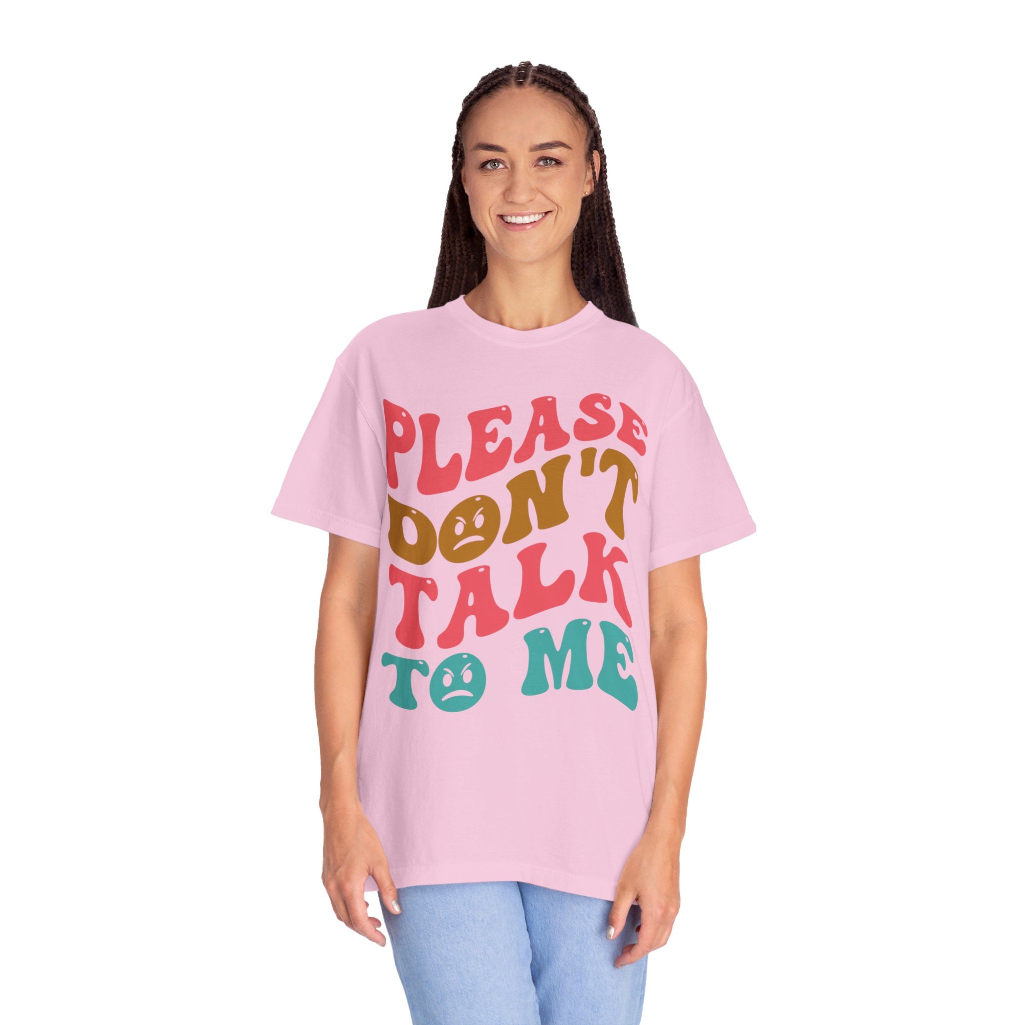 Please don't talk to me shirt, Funny introvert shirt, Words on back retro, Sarcastic introvert gift