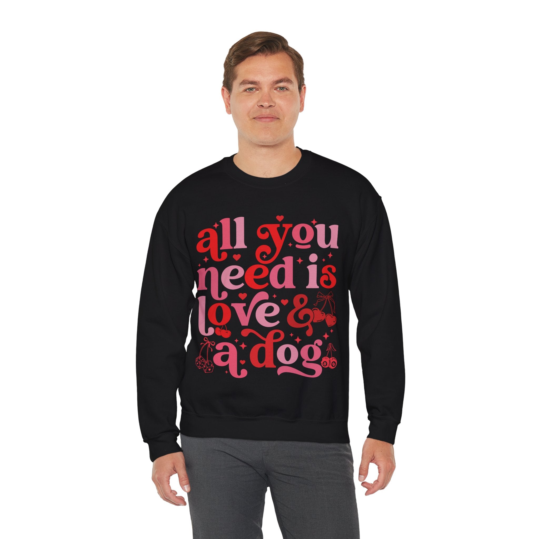 Dog Mom Sweatshirt Valentines, All You Need Is Love Sweatshirt, Womens Dog Lover Shirt, Dog Mama Sweatshirt, All You Need Is Love and a Dog