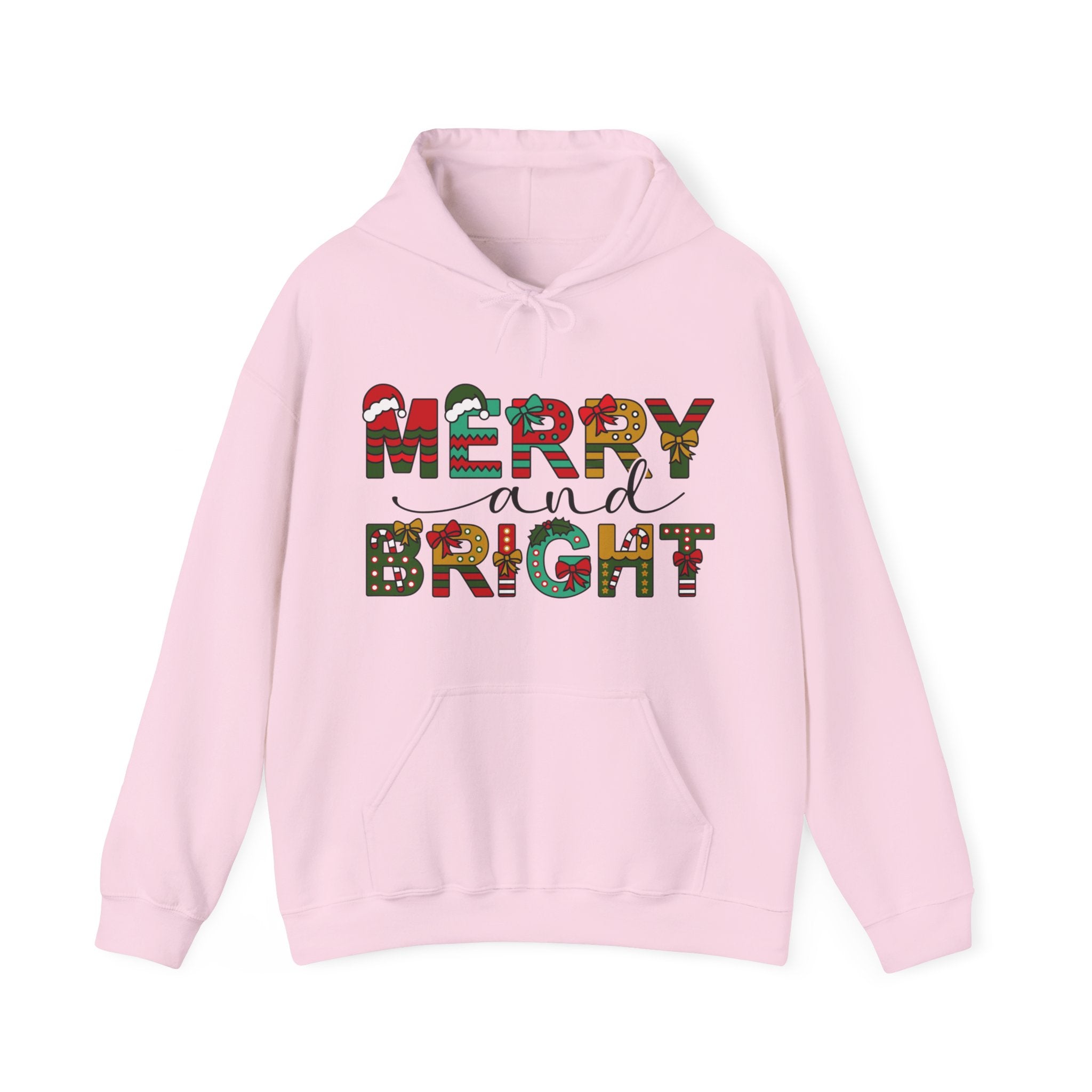 Merry And Bright Hoodie, Christmas Hoodie, Christmas Women Hoodie, Christmas Family Hoodie, Christmas Shirt, Christmas Matching Hoodie