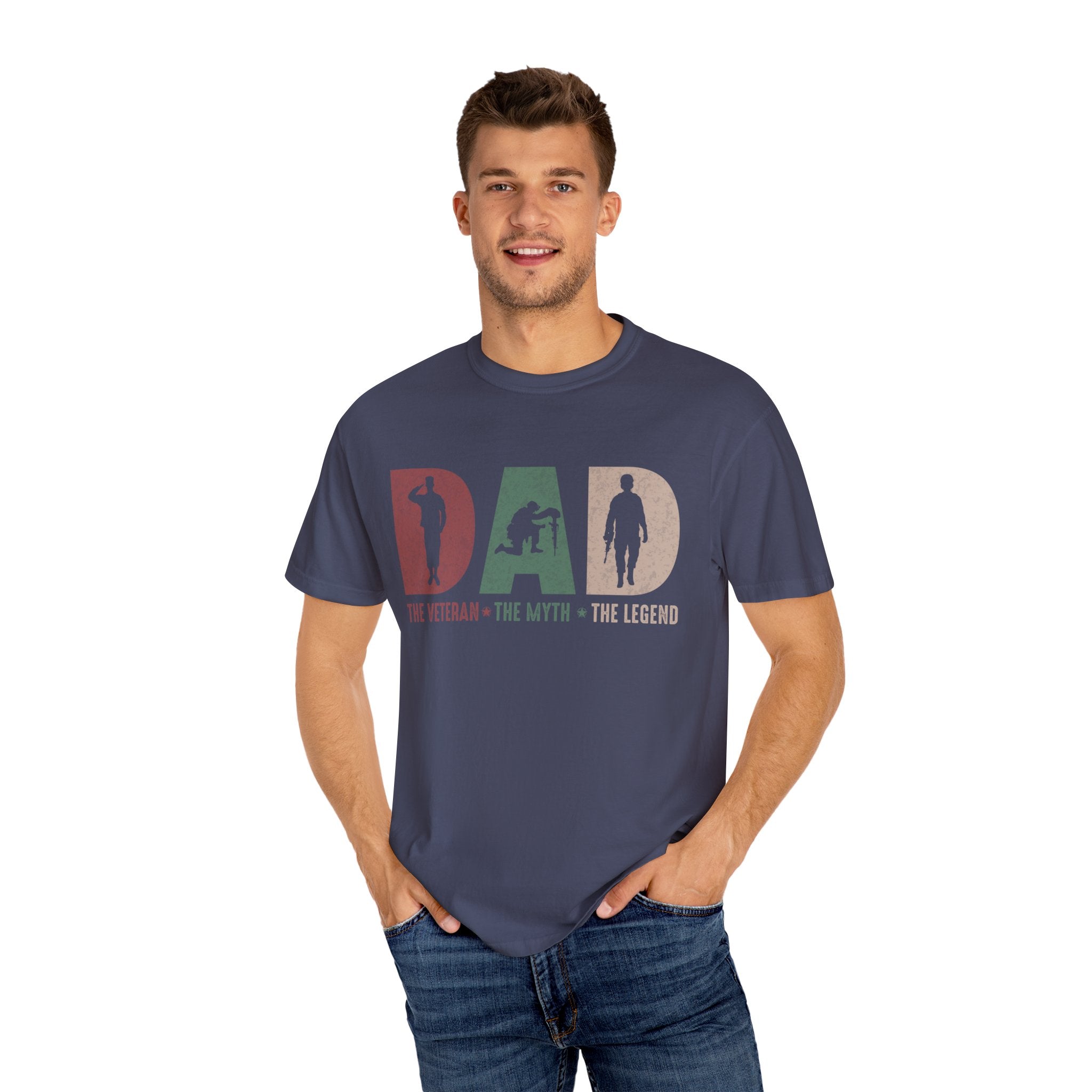 Dad The Veteran The Myth The Legend T-Shirt, Father's Day Gift, Father's Day Shirt, Gift for Veteran Dad