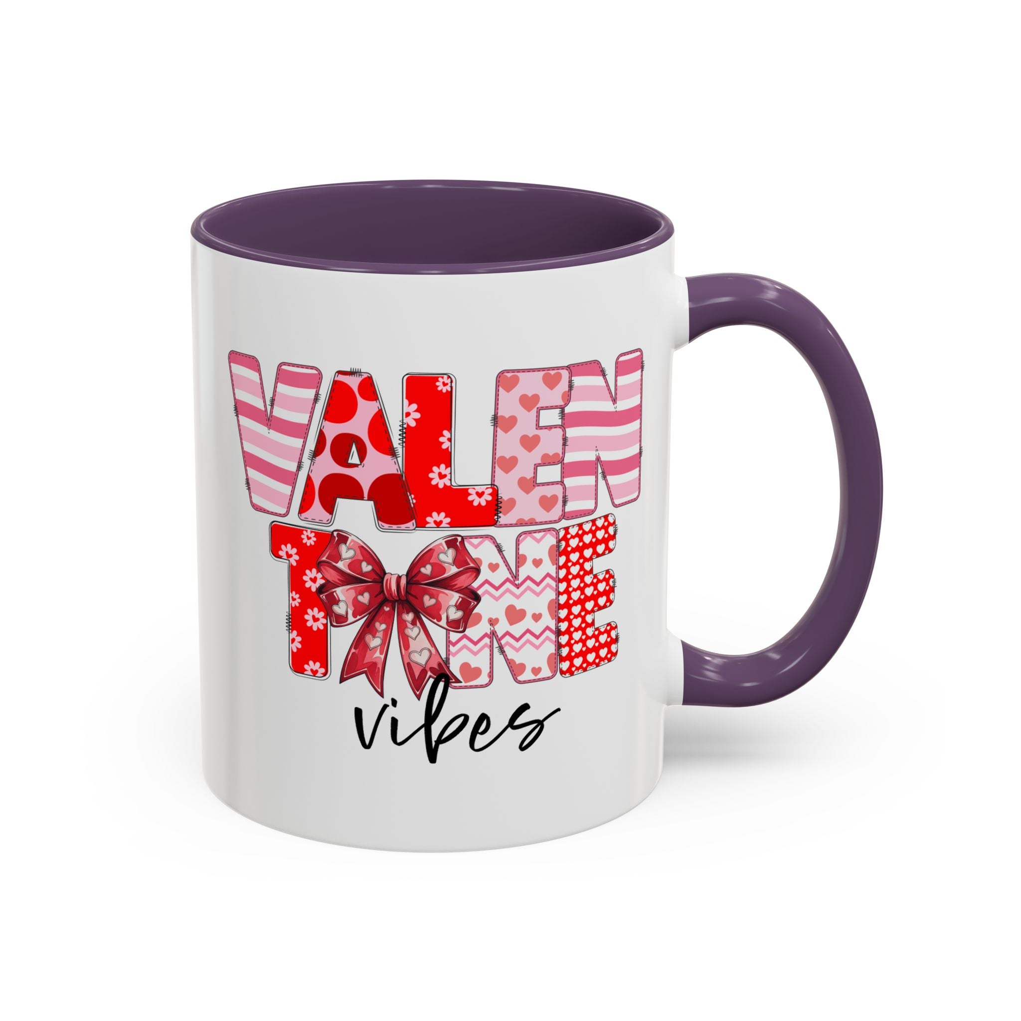 Valentine Vibes Coffee Mug, Coquette Valentine Vibes Mug, Brushstroke Valentine Coffee Cup, Gift For Her