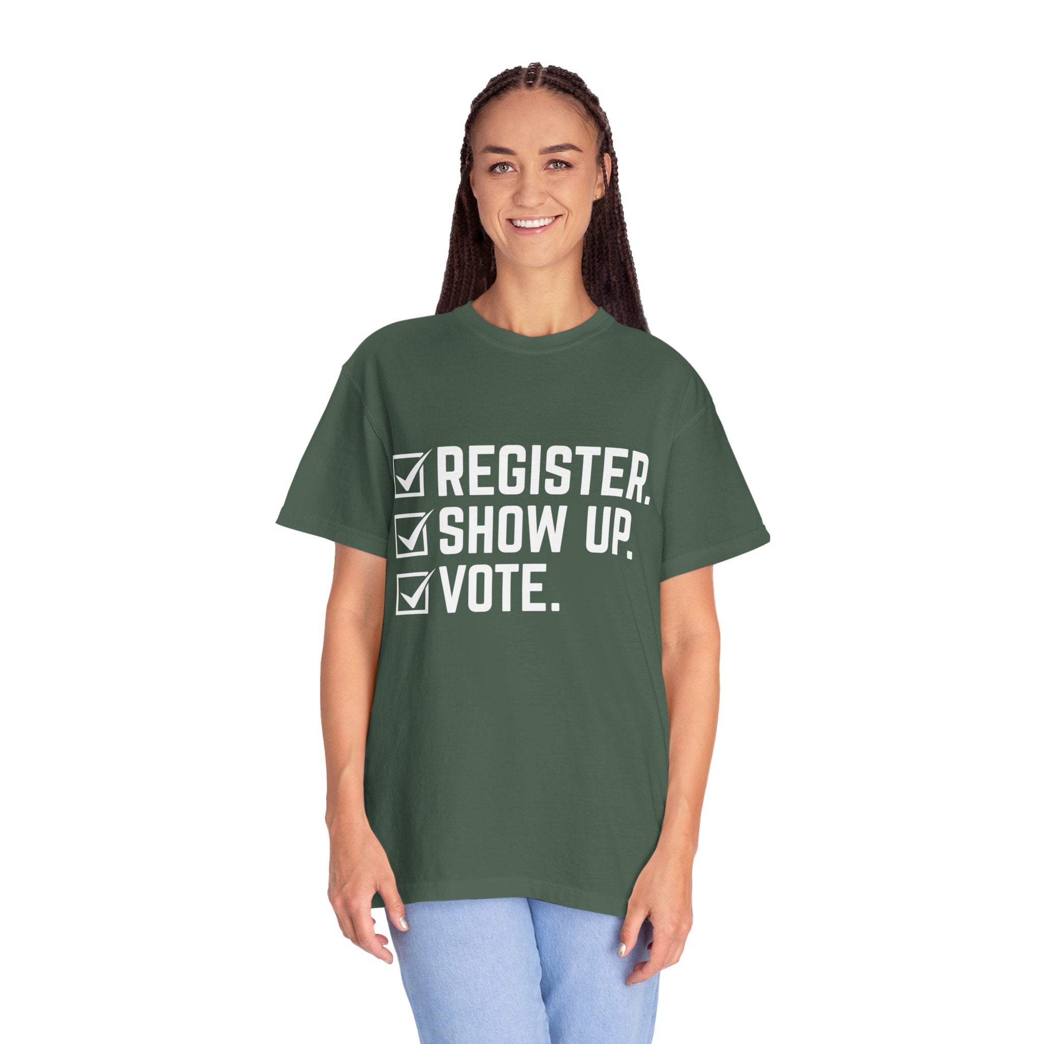 Register Show Up Vote Shirt, Election Day T-shirt, 2024 Election Shirt, Right to Vote Shirt, Political Tee, Voting Shirt, Republican Gift