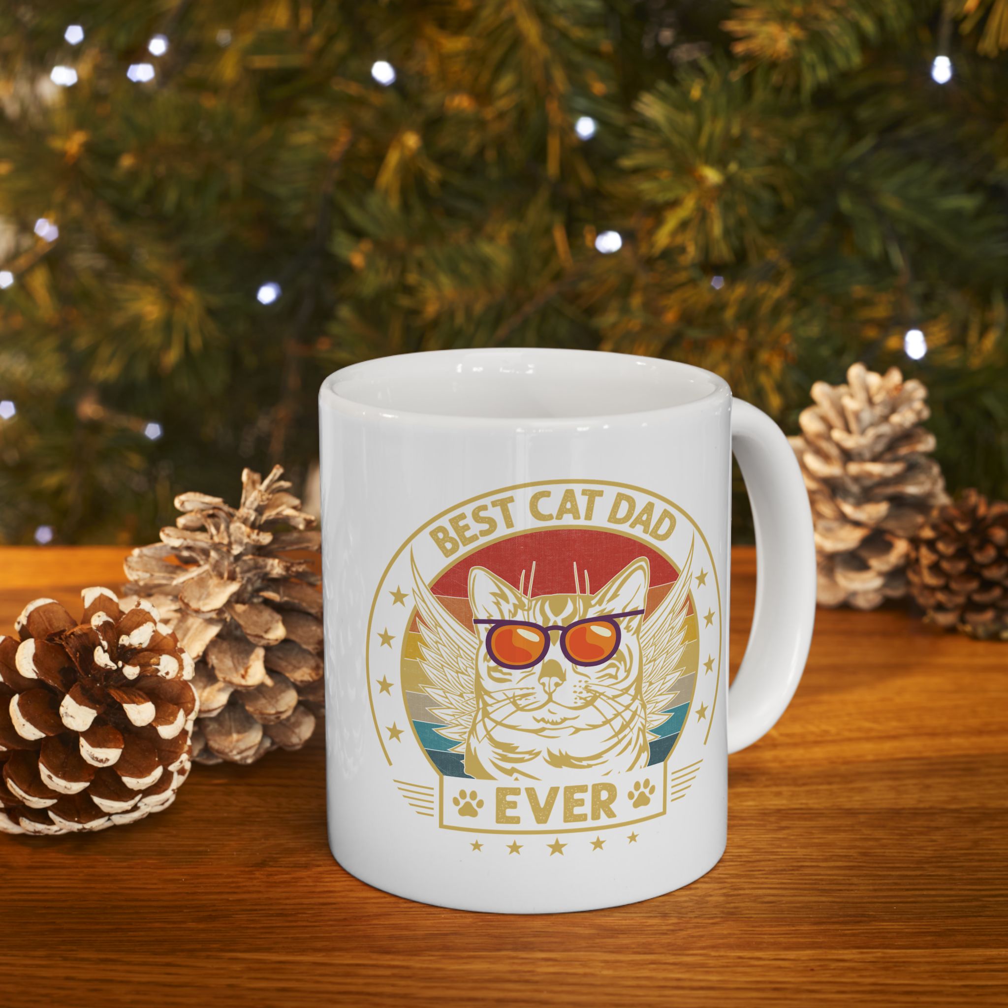 Best Cat Dad Ever Mug Gift For Cat Dad Mug Vintage Cat Dad Retro Gift Cat Dad Fathers Day Gift Cat Dad Coffee Mug Retro Cat Dad Gift Fathers