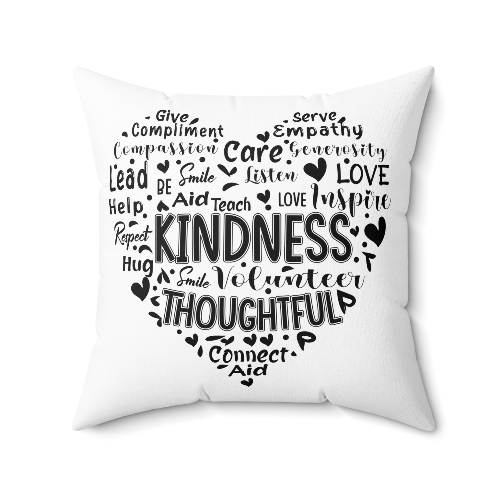 Cute Heart Be Kind Graphic Pillow, Valentine’s Day Gift, Mommys Valentine Pillow Cover, Gift for Valentine, Womens Kindness Throw Pillow, Anniversary Gift